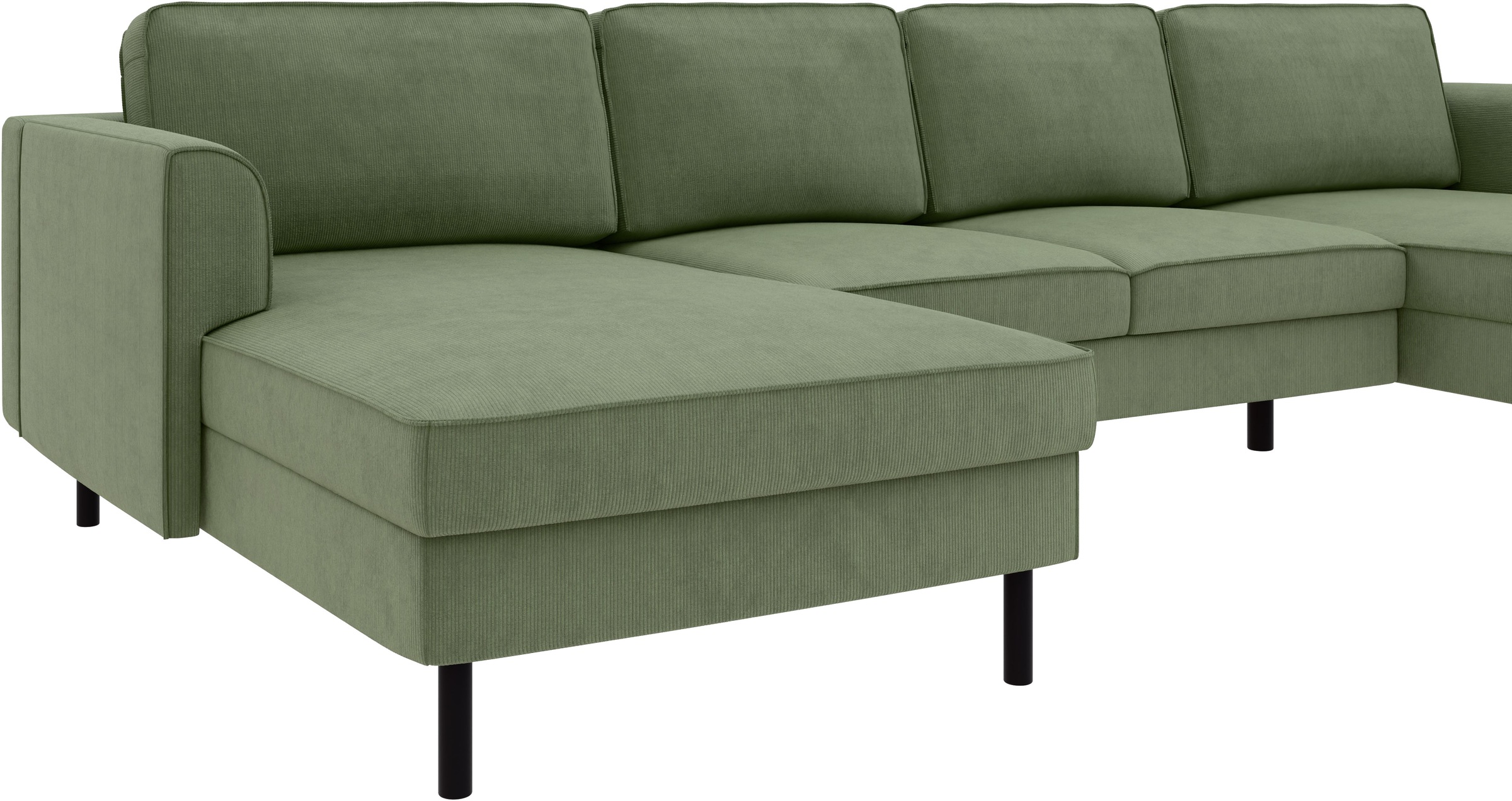 Home affaire Wohnlandschaft »Booster Couch wahlweise mit Schlaffunktion und Bettkasten-auch in Cord«, Sofa in U-Form, Breite 305 cm