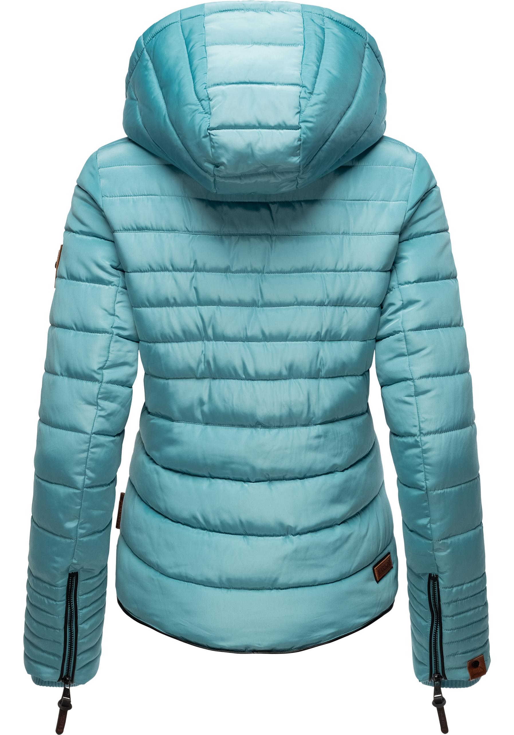 Thumbnail - Marikoo Winterjacke "Amber", mit Kapuze, stylische Steppjacke mit Teddyfutter