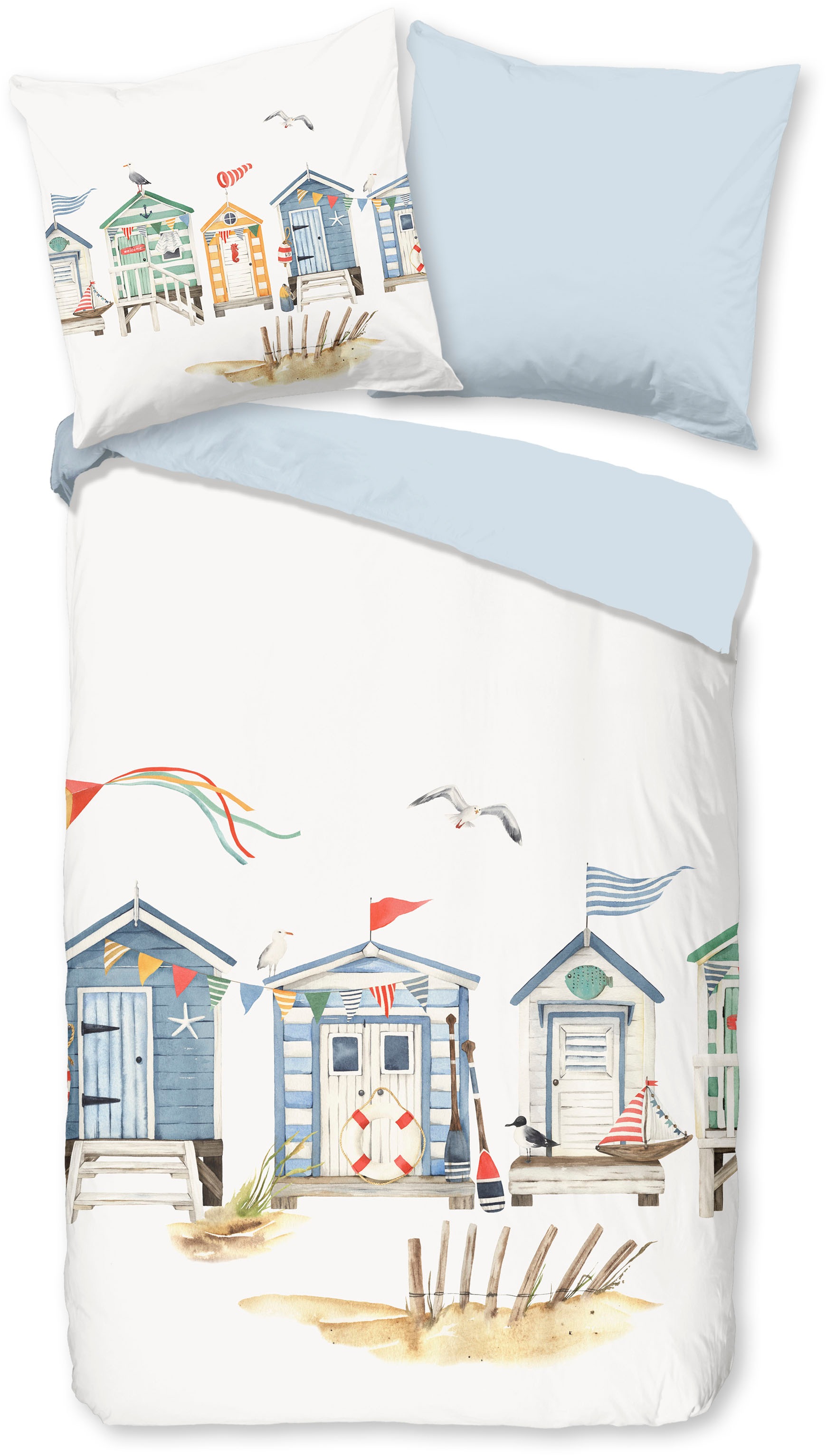 good morning Wendebettwäsche "Vacation" 2 100% Baumwolle, Renforcé, Reißver günstig online kaufen