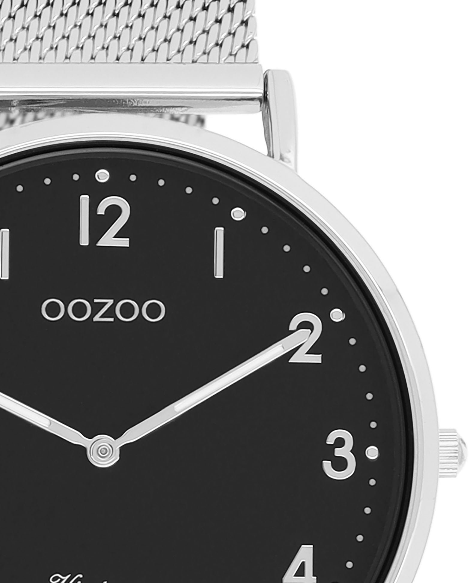 OOZOO Quarzuhr, Armbanduhr, Damenuhr, Herrenuhr, Edelstahlarmband, analog