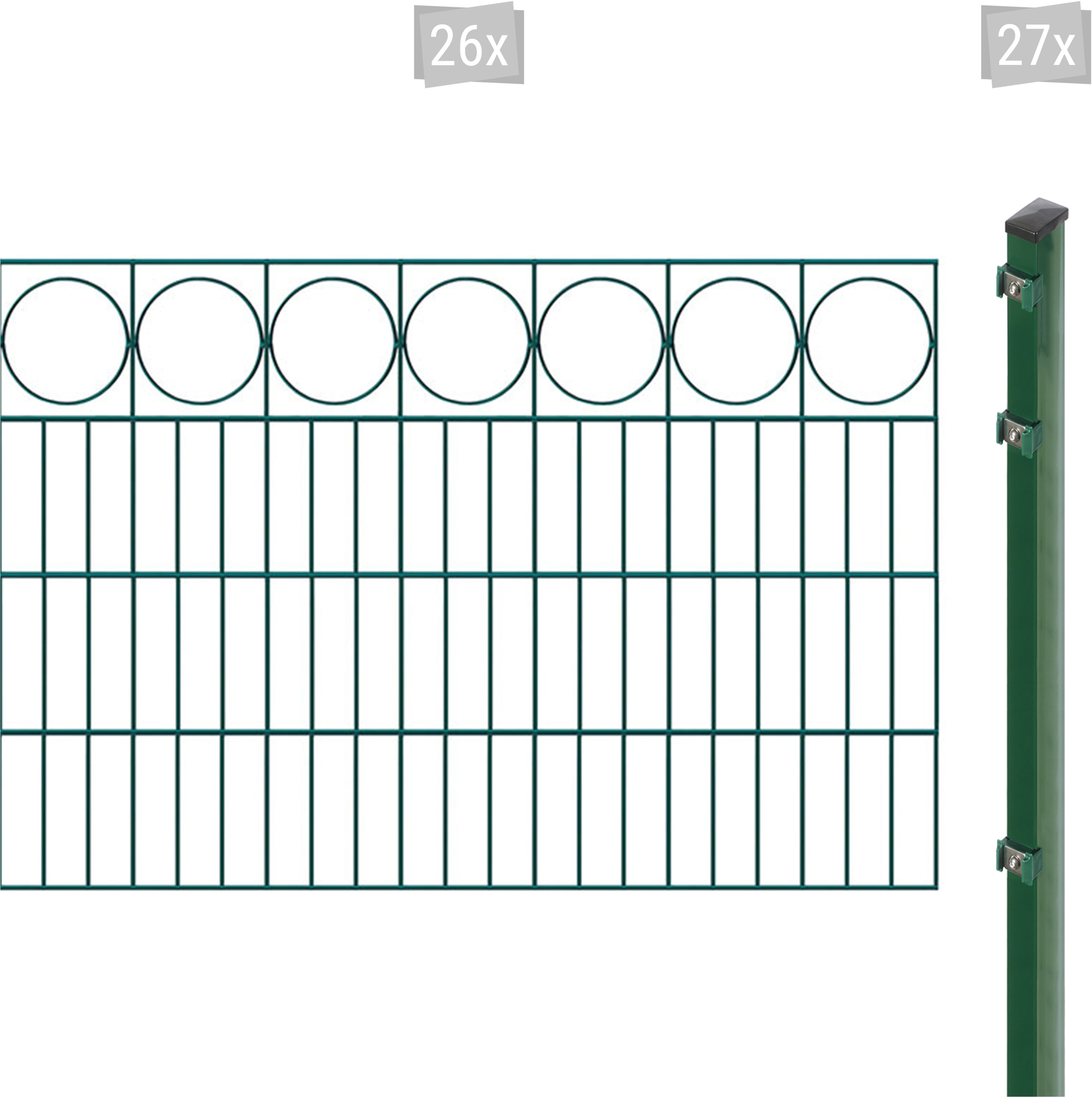 Arvotec "EXCLUSIVE 80 zum Einbetonieren "Ring" mit Zierleiste" Zaunhöhe 80 cm, Zaunlänge 2 - 60 m