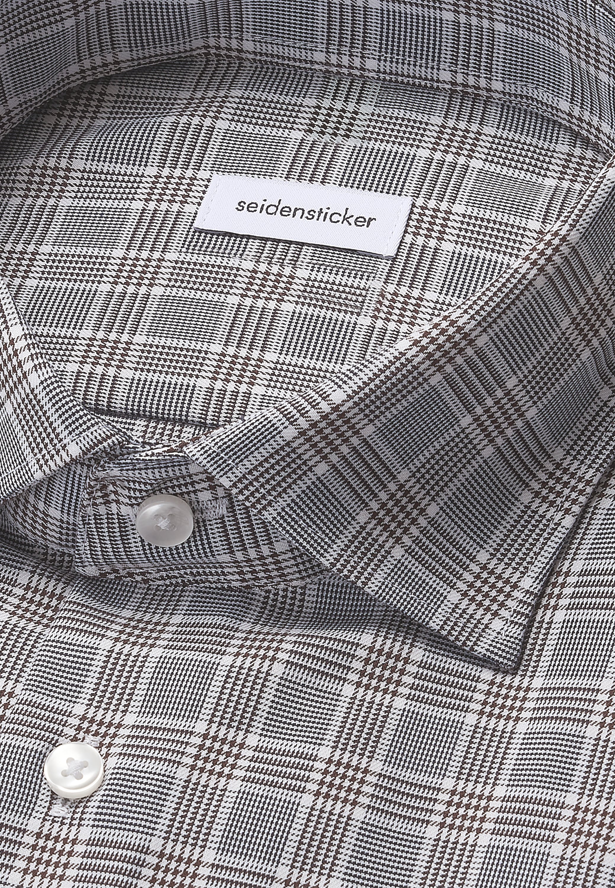 seidensticker Businesshemd »Schwarze Rose« Regular 1/1 Kentkragen Karo