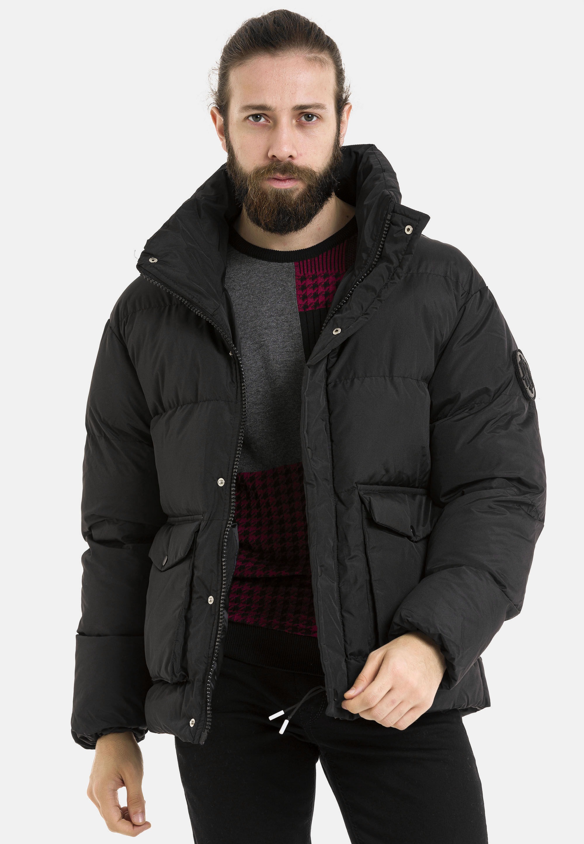 Cipo & Baxx Winterjacke »Jacke«, ohne Kapuze, im unifarbenen Look