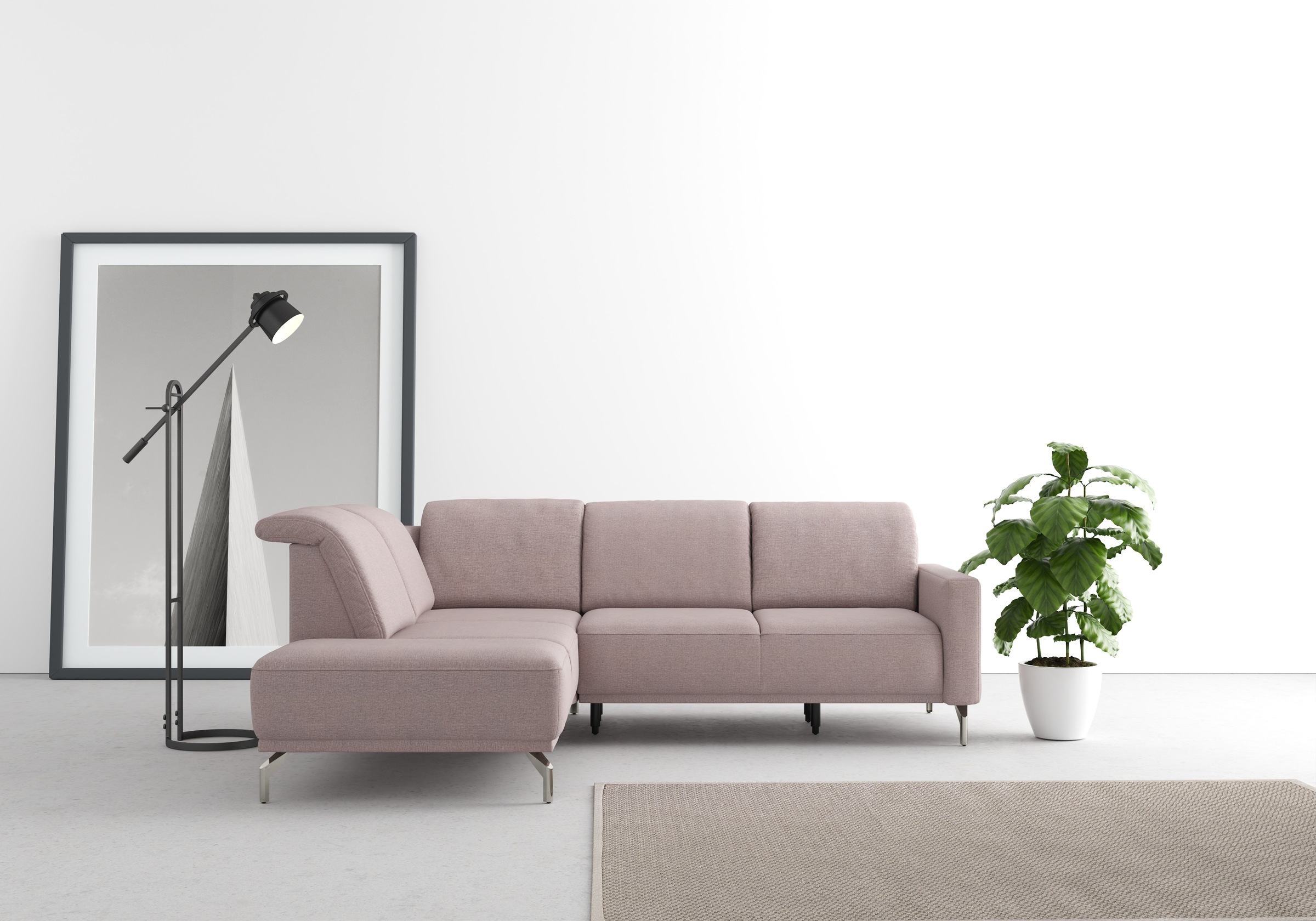 sit&more Ecksofa »Bailando L-Form«, wahlweise mit Kopfteilverstellung und Vorziehsitz, motorisch