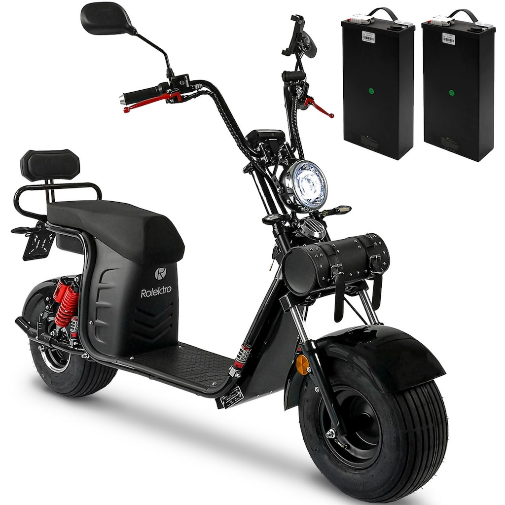 Rolektro E-Motorroller »E-Cruiser 45 Lithium, Schwarz, 2x 60V-20Ah Akku, 1500 Watt«