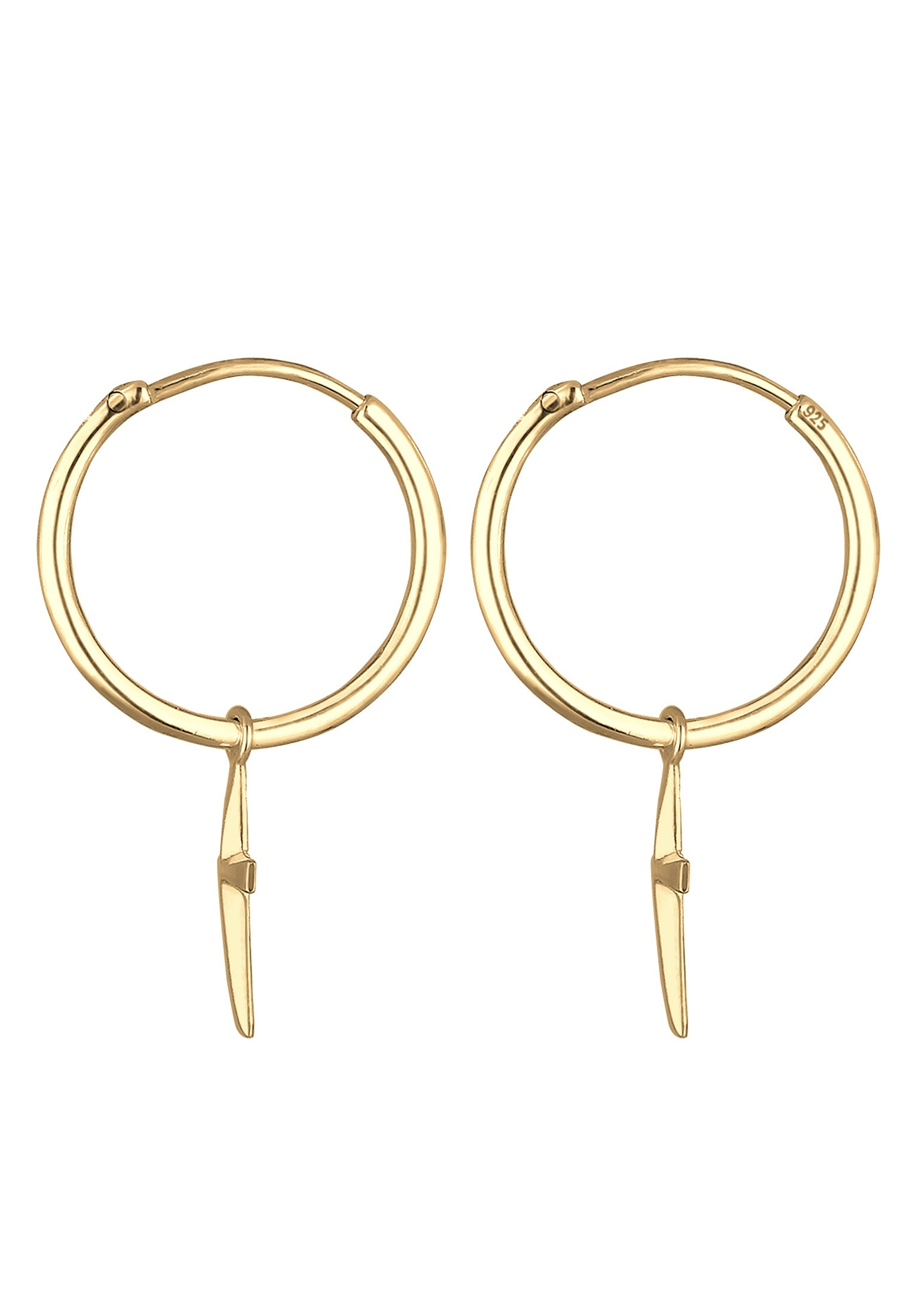 ELLI Creolen Hänger Kreuz Religion 925 Silber Gold 2