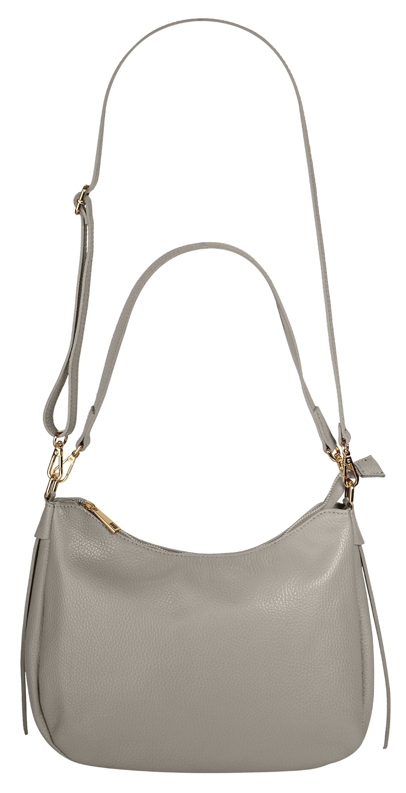 Cluty Umhängetasche, echt Leder, Made in Italy