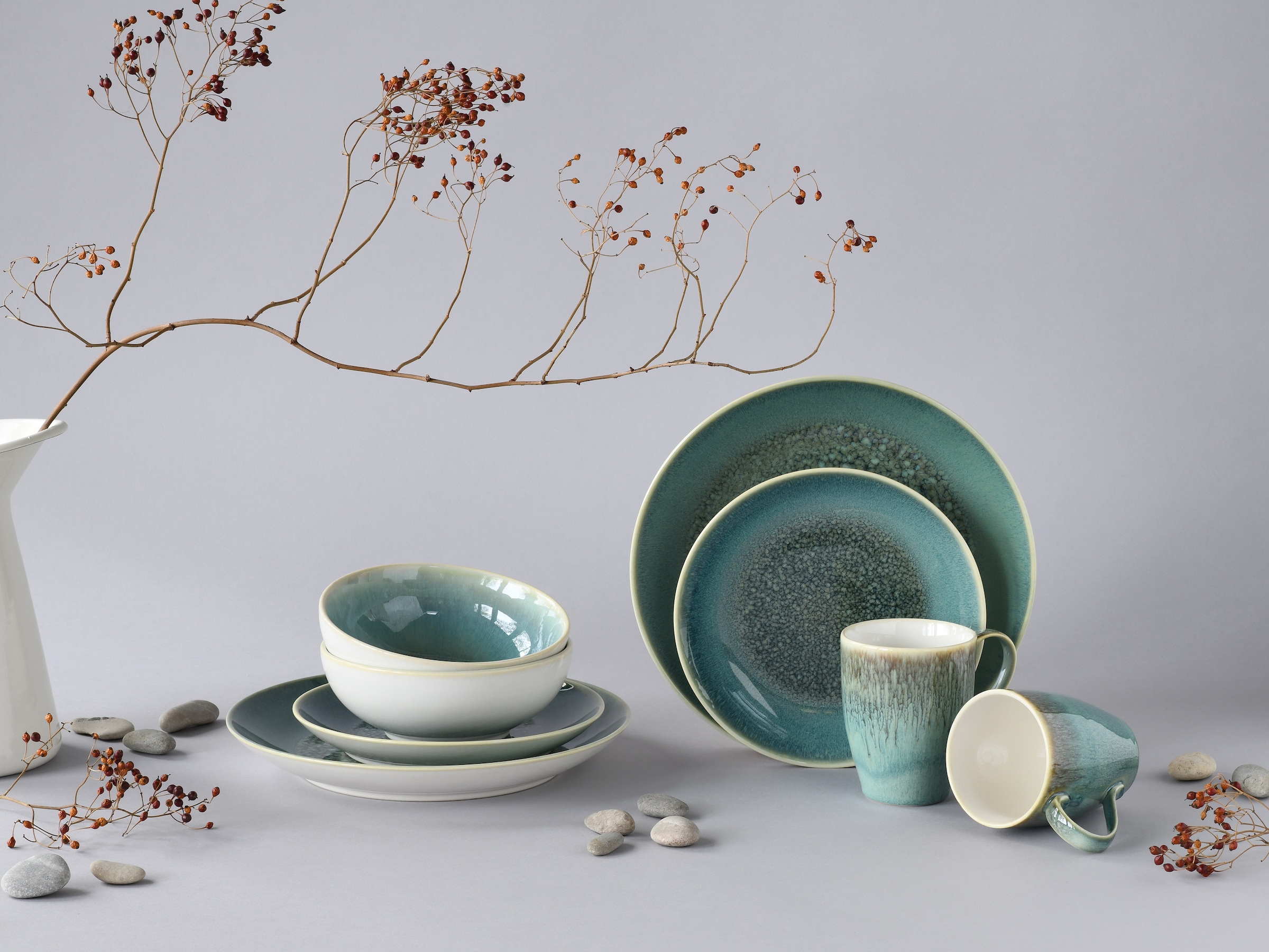 CreaTable Kombiservice »Caldera«, (Set, 8 tlg.), irisierende Glasur