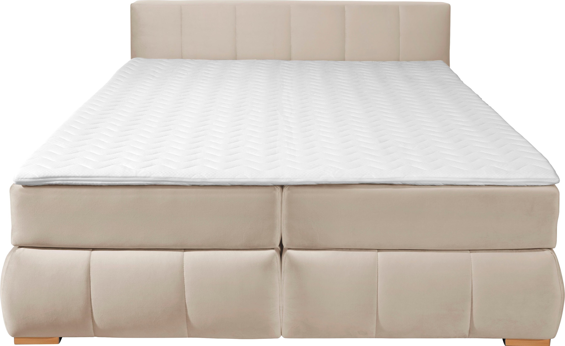 Thumbnail - Home affaire Boxspringbett "Chelles" inkl. Kaltschaumtopper, in 5 Breiten und 3 Matratzenarten