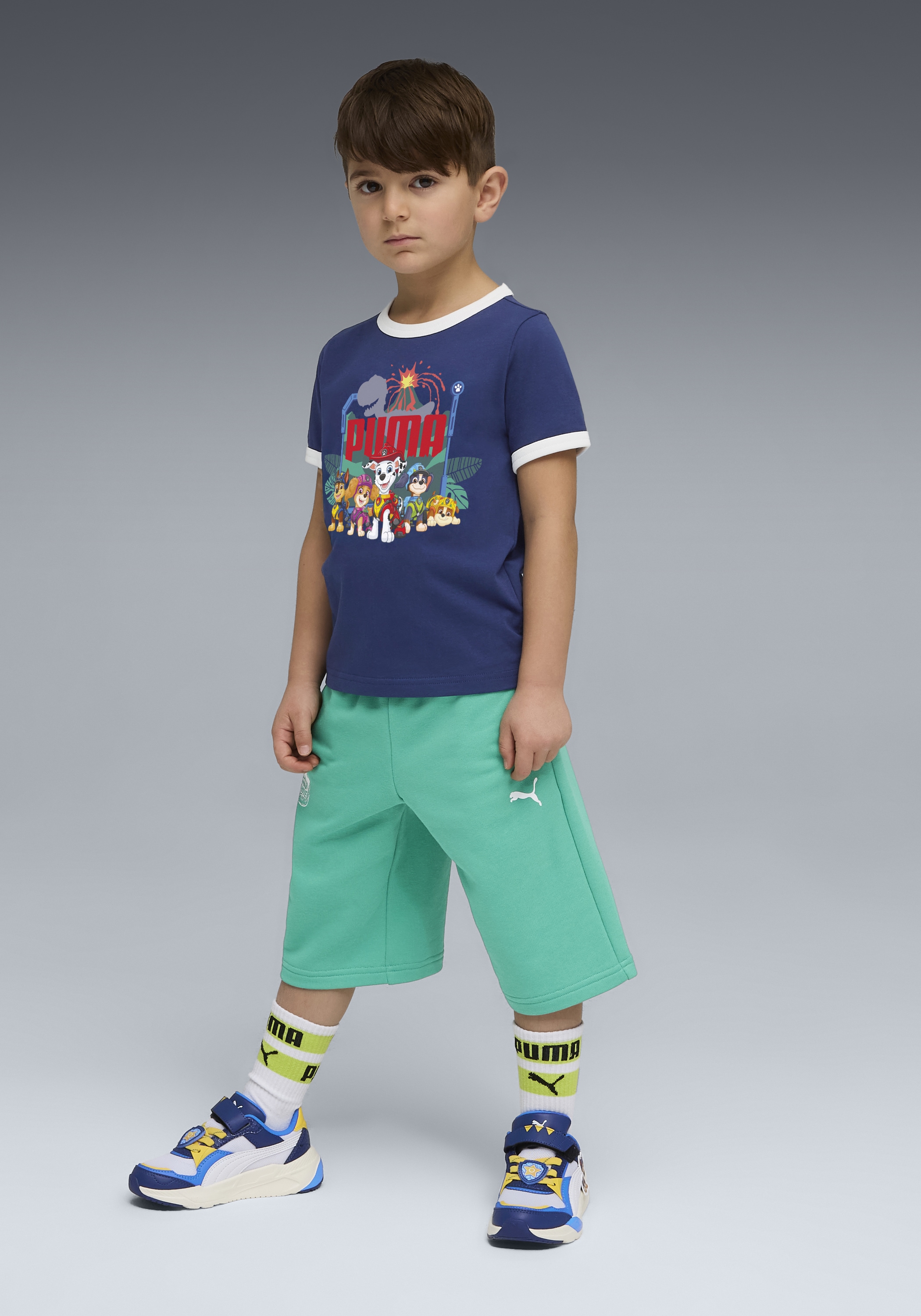 PUMA T-Shirt »X PAW PATROL RINGER TEE« Regular Fit, Kurzarm, für Kinder, mit Rundhalsausschnitt