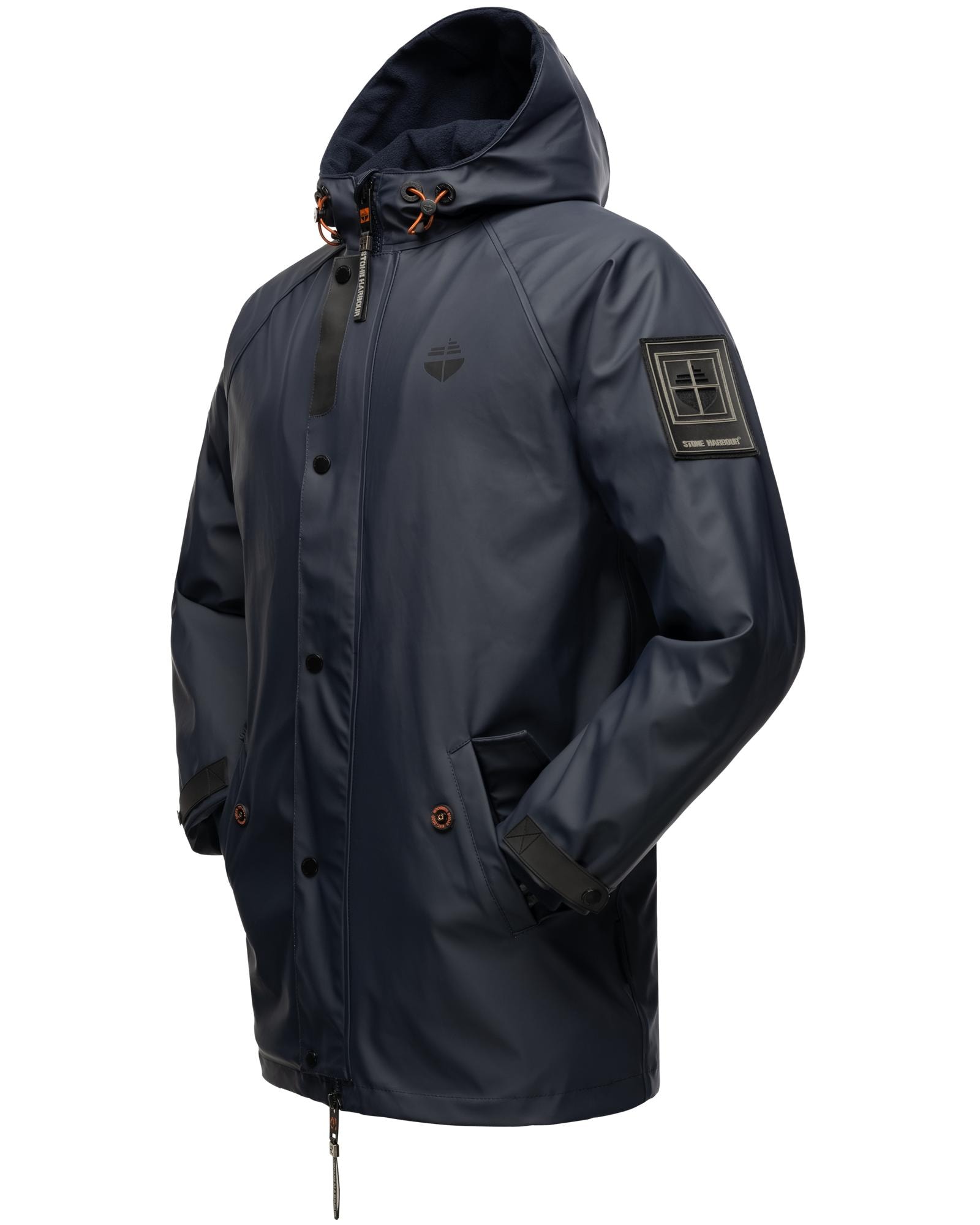 Stone Harbour Regenjacke »Rihaa«, mit Kapuze, Gummierter Regenparka mit Fleece-Innenfutter