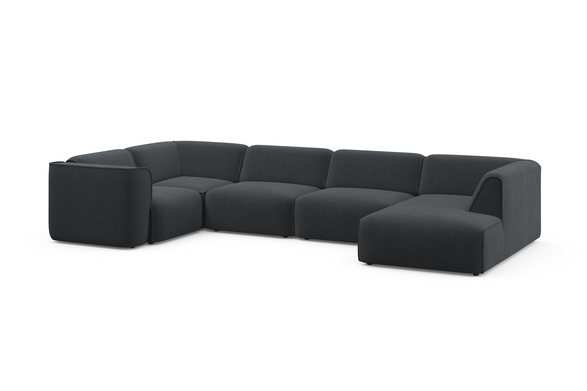 RAUM.ID Wohnlandschaft »Merid U-Form, jederzeit durch Module erweiterbar, B/T/H: 367/206/70 cm«, als Modul oder separat verwendbar, für individuelle Zusammenstellung