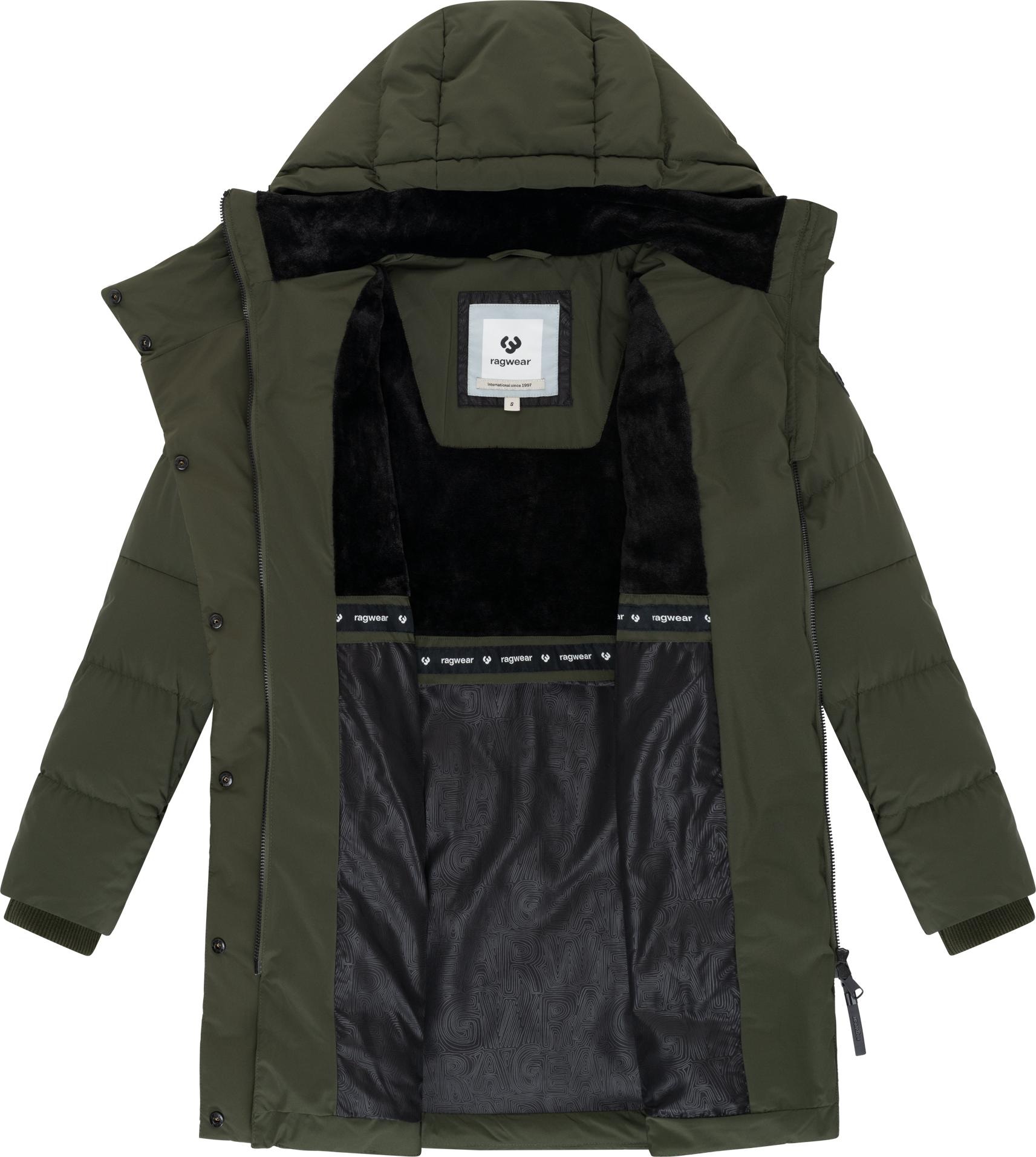 Ragwear Wintermantel »Pavla Soft YOUMODO«, Wasserdichter Steppmantel mit Fleecekragen