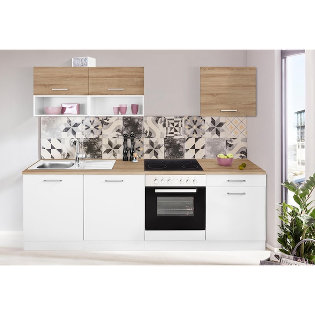 HELD MÖBEL Küchenzeile »Visby«, ohne E-Geräte, Breite 240 cm für  Geschirrspülmaschine kaufen | BAUR