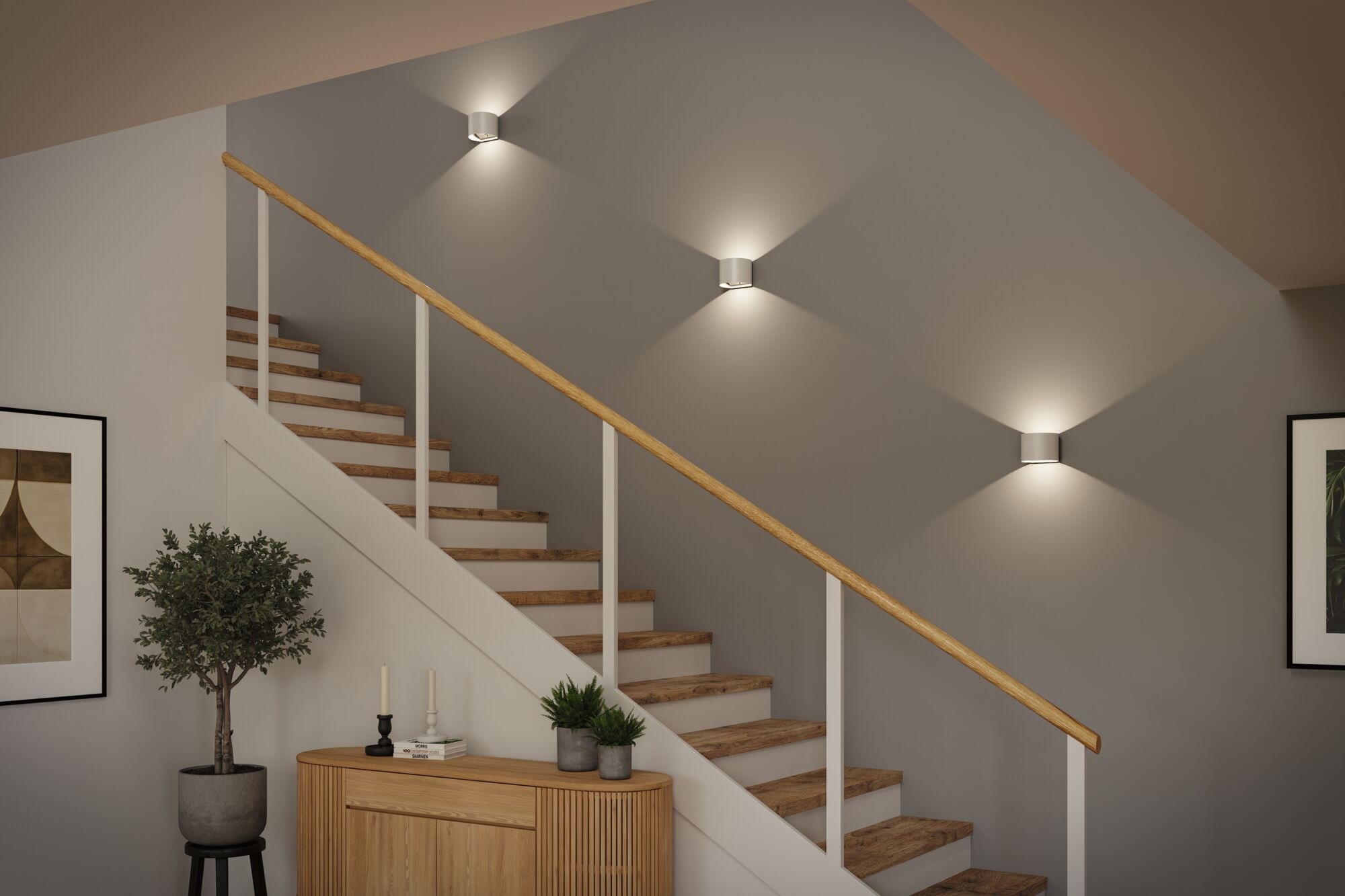 Paulmann LED Wandleuchte »Nyora IP44 2W« LED-Modul 2 Stk. Dämmerungsgesteuerter Bewegungsmelder (HF)v