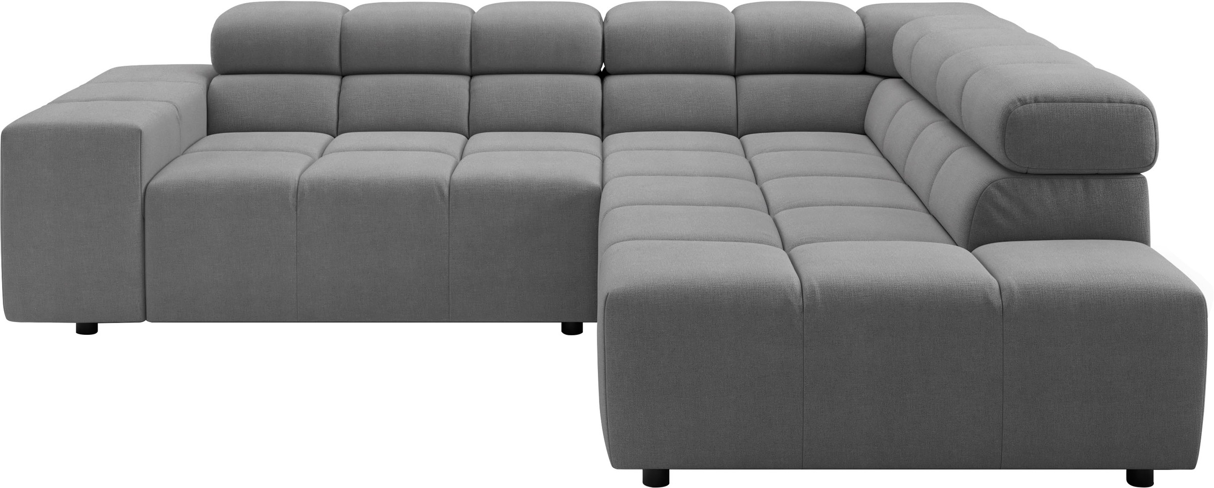 Home affaire Ecksofa "Ancona, Ecksofa, incl. Kopfteilverstellung, Breite 249 cm, L-Form" wahlweise elektrische Sitztiefenverstellung