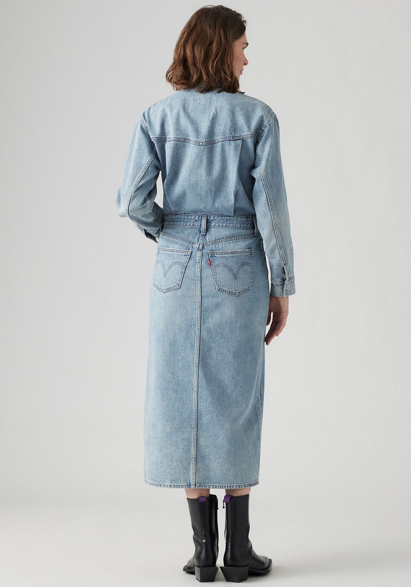 Levis Jeanskleid "WESTERN DENIM MID", Denim-Midi-Hemdkleid günstig online kaufen
