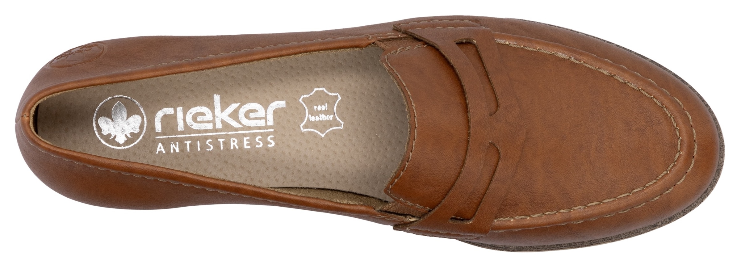 Rieker Slipper, Business Slipper, Mokassin, Schlupfschuh mit profilierter Laufsohle