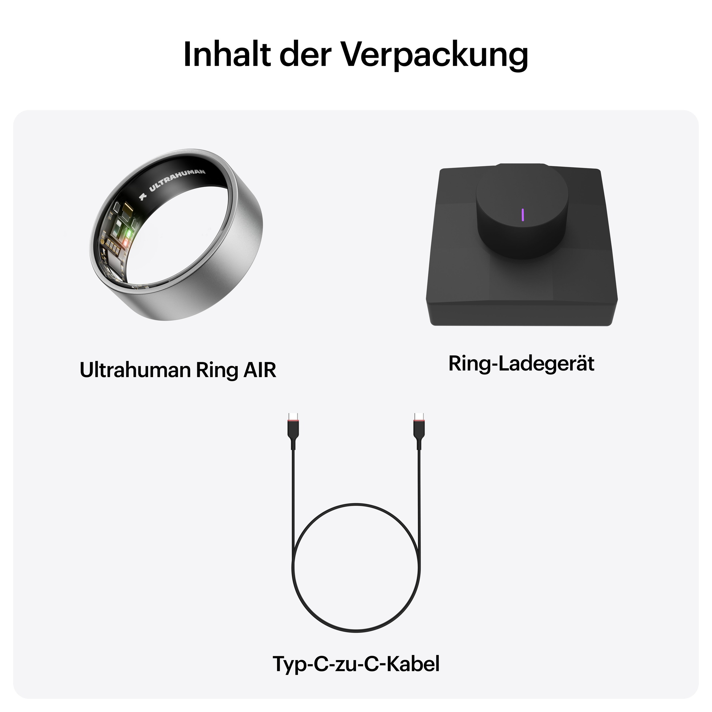 Ultrahuman Activity Tracker »Smartring AIR - Size 11« Schlaf- und Fitness-Tracker für Frauen und Männer