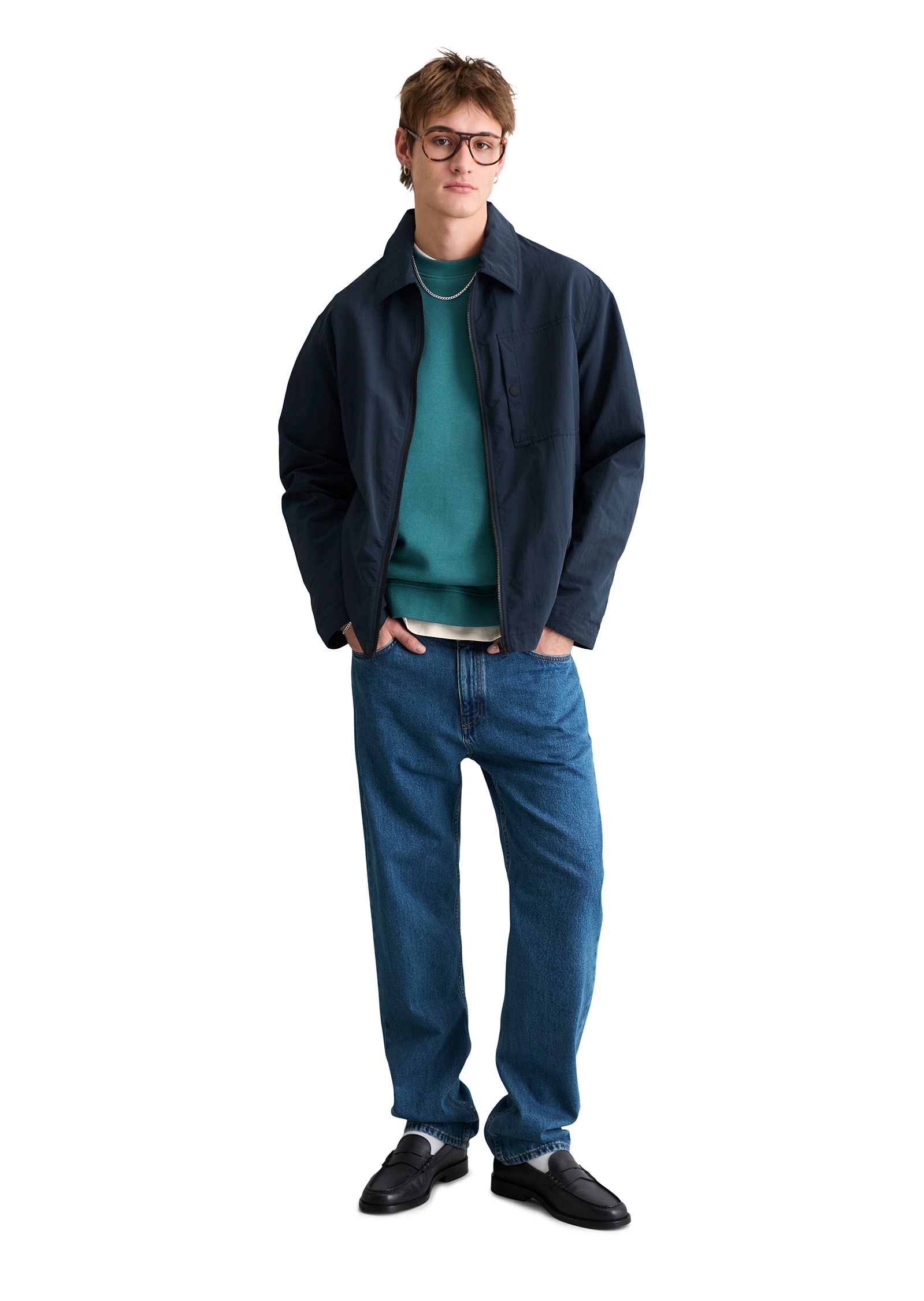 Marc O'Polo DENIM Outdoorjacke »aus wasserabweisendem Recycling-Material« ohne Kapuze