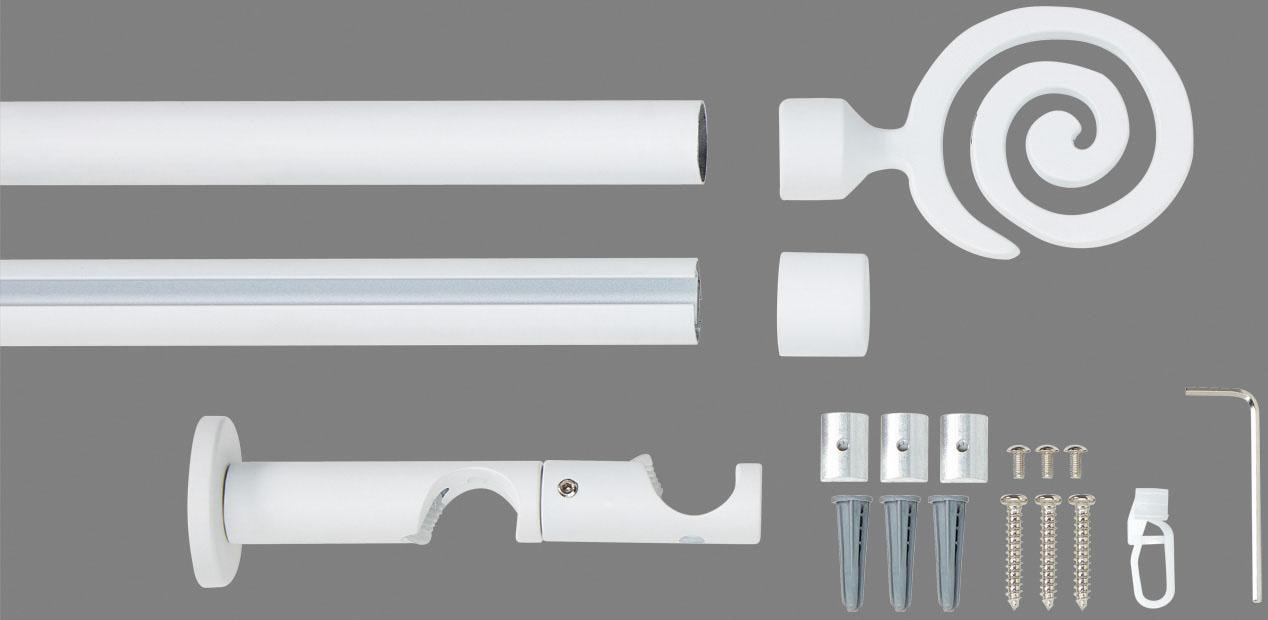 BAUR Good | Kombi-Vorhangstange Fixmaß 2 »Espiral«, läufig-läufig, Life