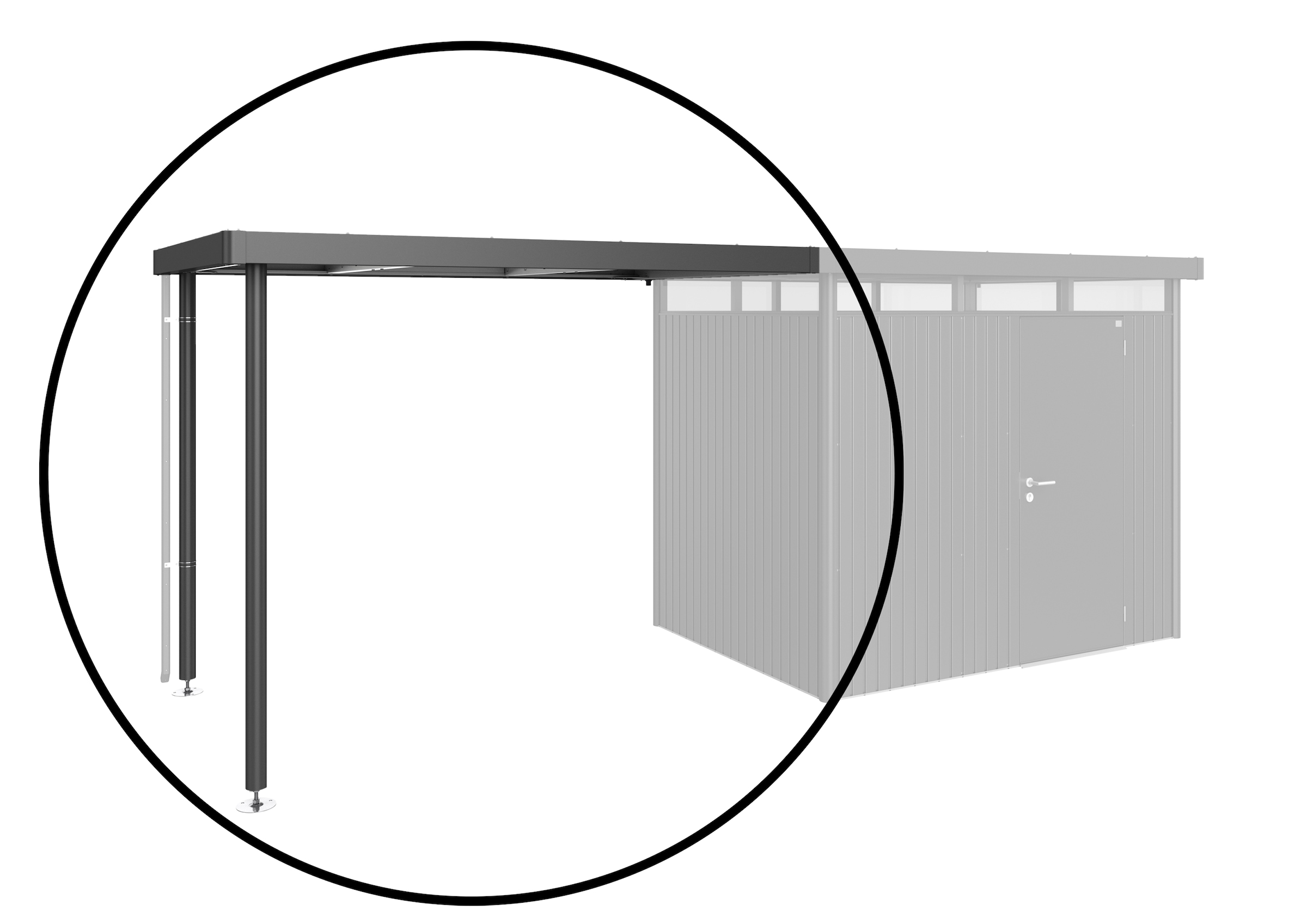 Biohort 1100000002199 "für Gerätehaus HighLine Gr. L H2, verschiedene Farben" dunkelgrau-metallic