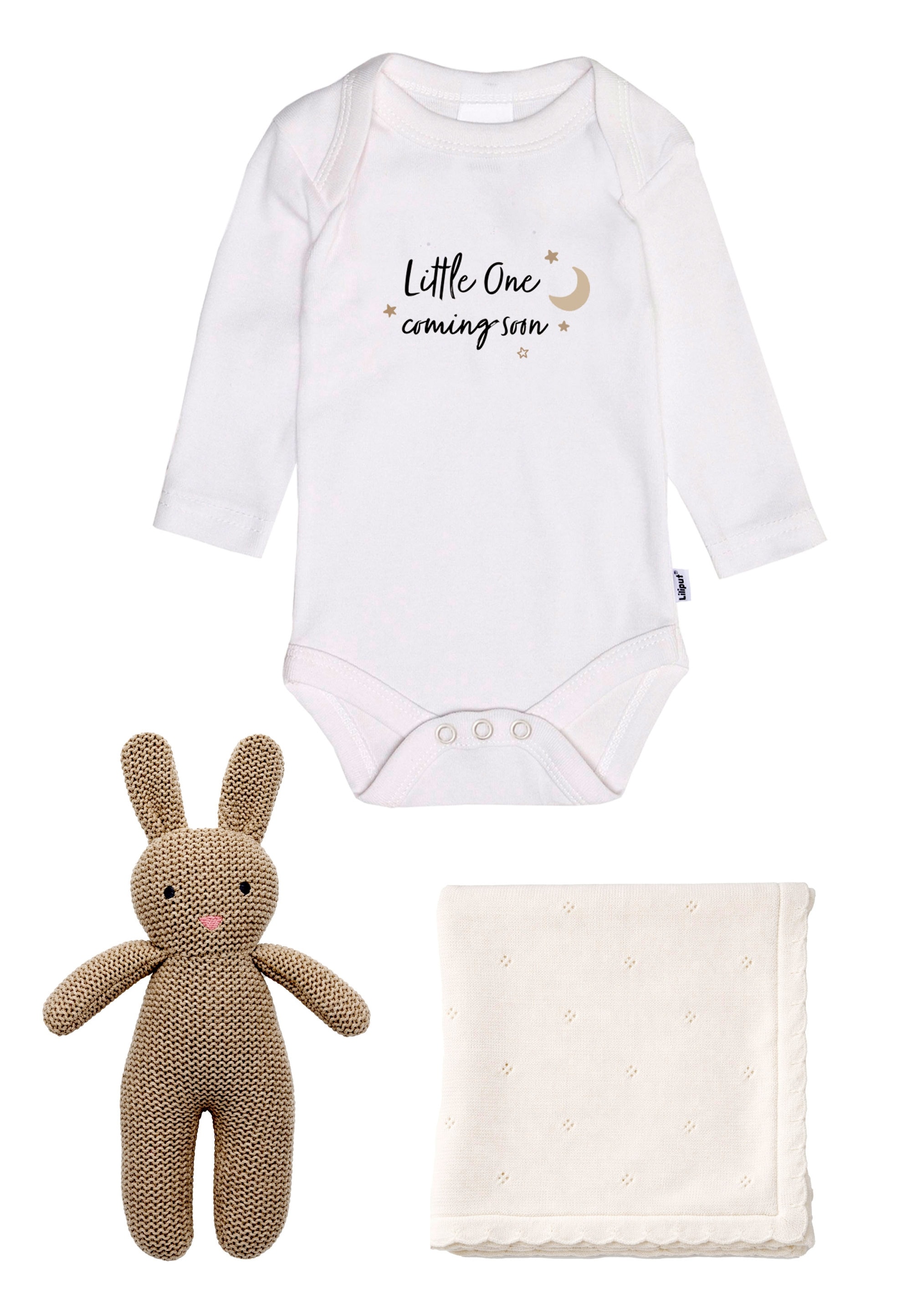Liliput 1100000002199 "Little One coming soon" 3 mit kuscheligem Stofftier