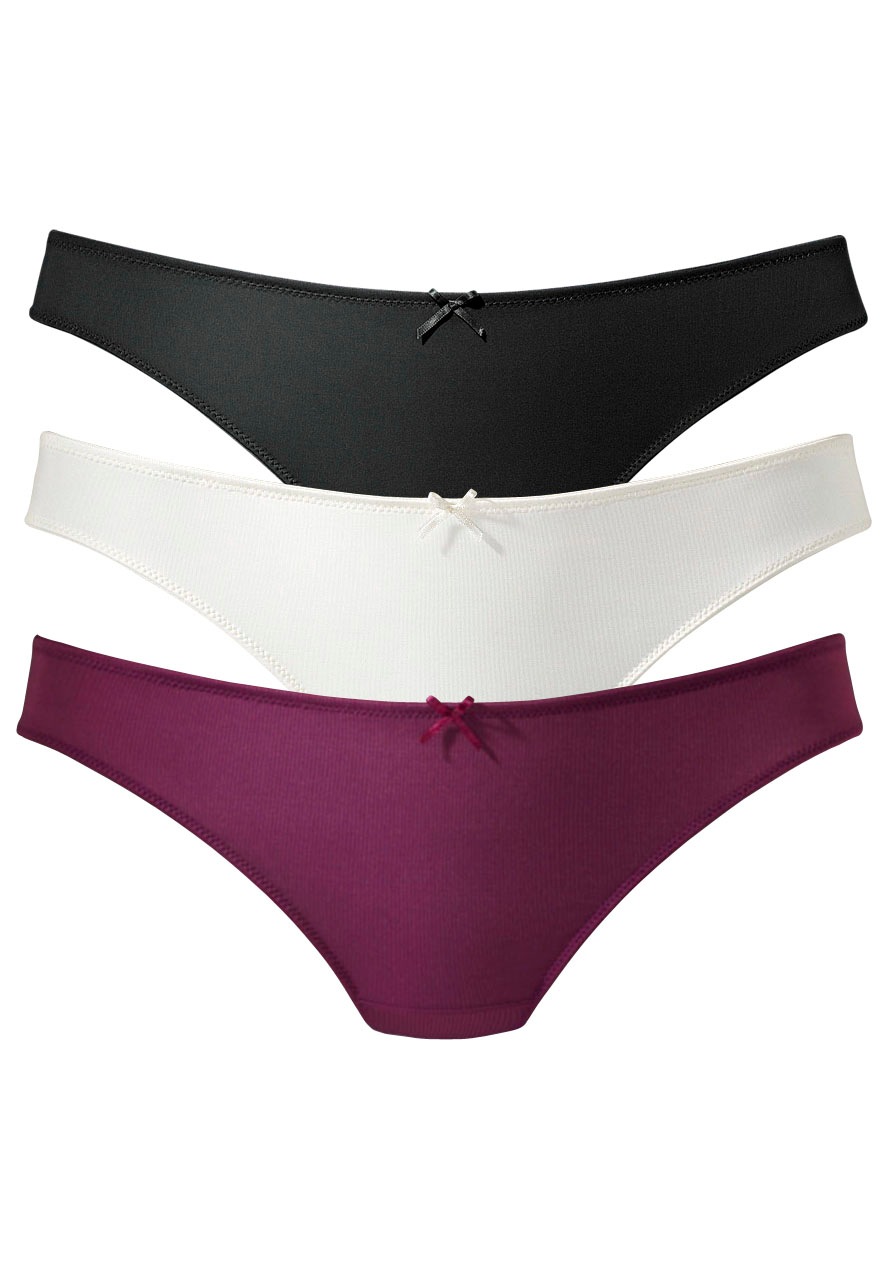 petite fleur String, (3 St.), hinten komplett aus zarter Jacquardspitze günstig online kaufen