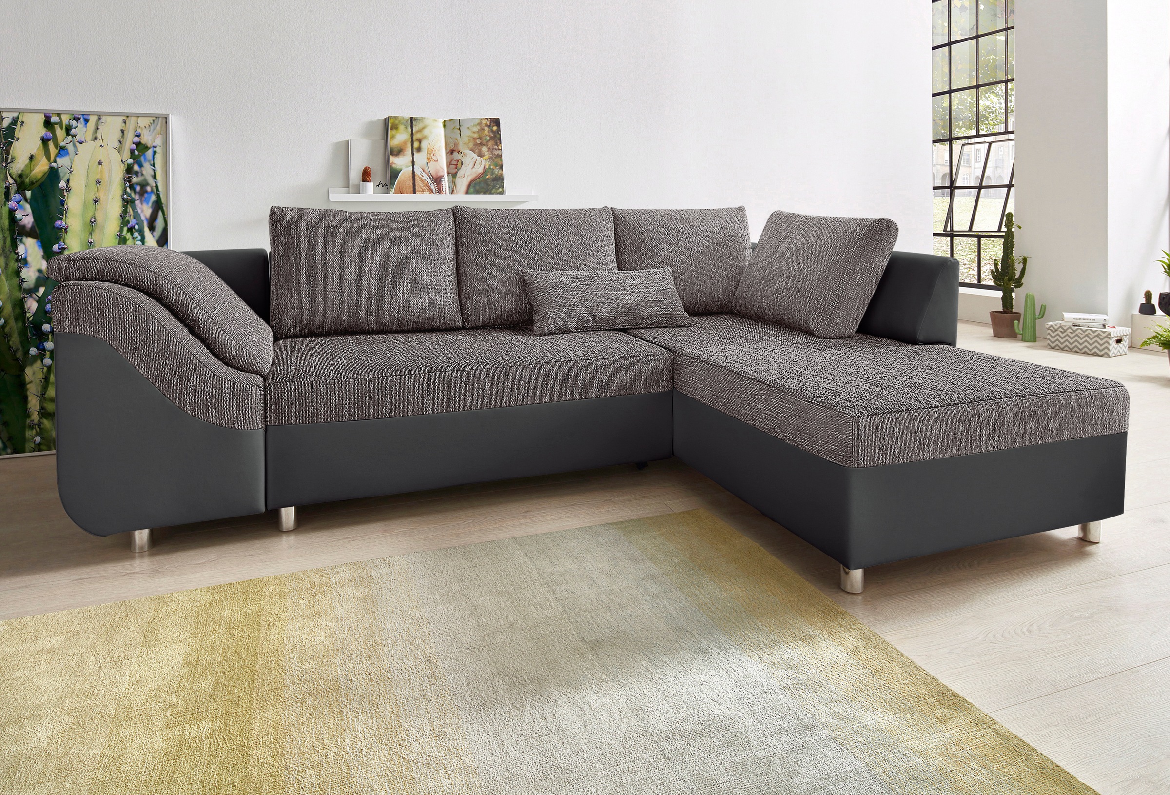 COLLECTION AB Ecksofa "Sally L-Form, B: 256 cm" 1 Zierkissen, optional Schlaffunktion & Bettkasten