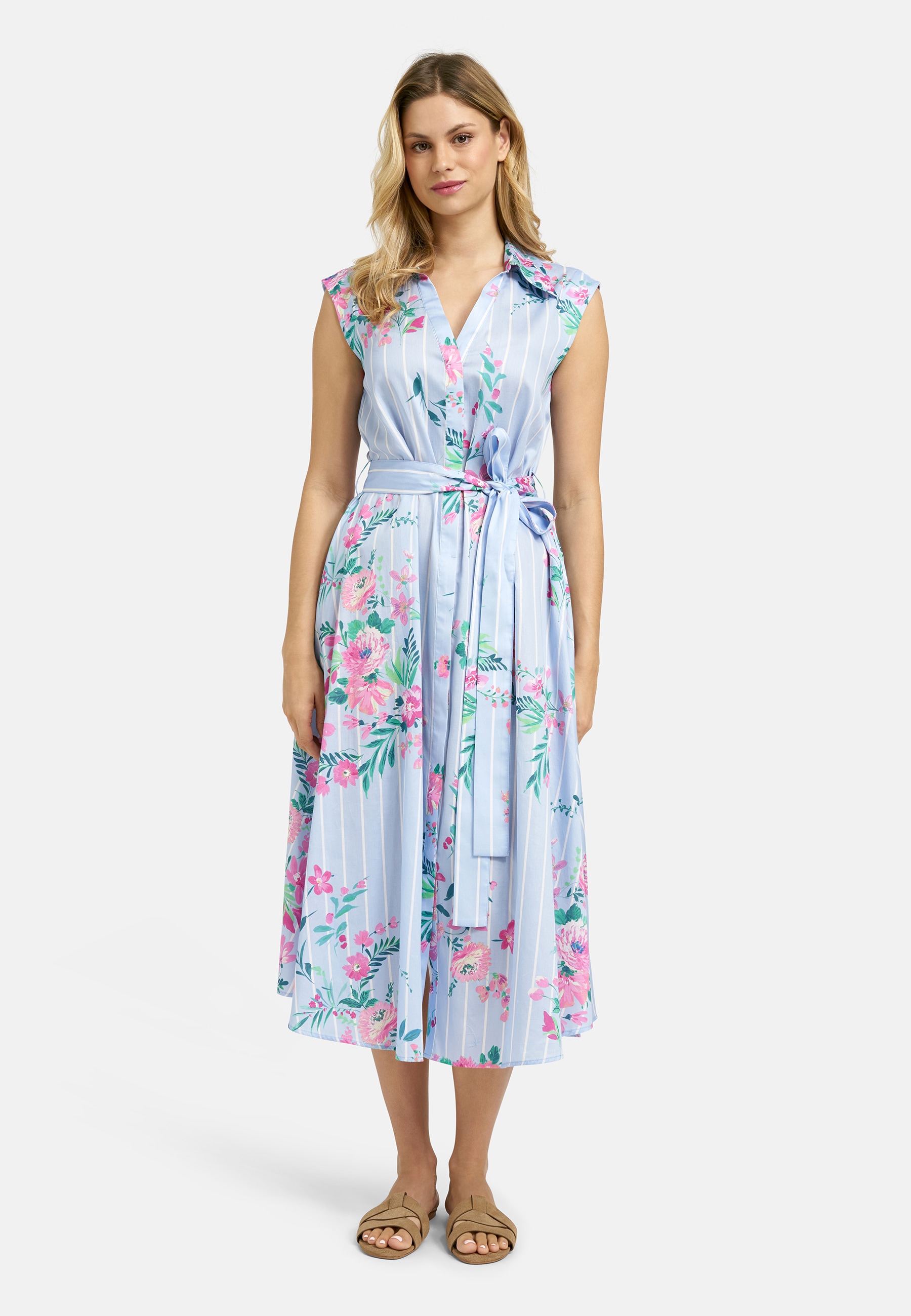 Milano Italy Sommerkleid Ohne Taschen aus Baumwolle