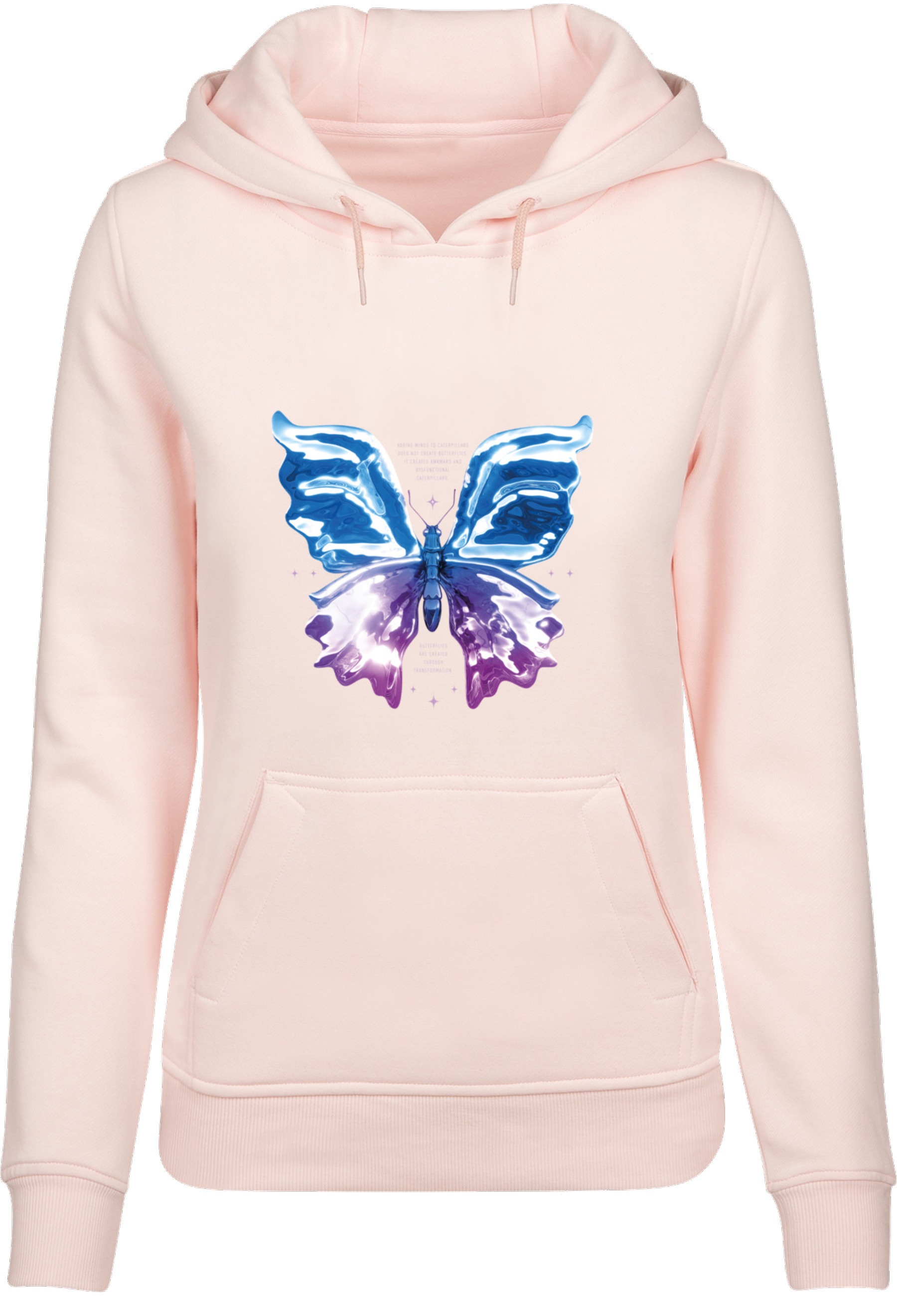 Miss Tee "Miss Tee Damen Chromed Butterfly Hoody"