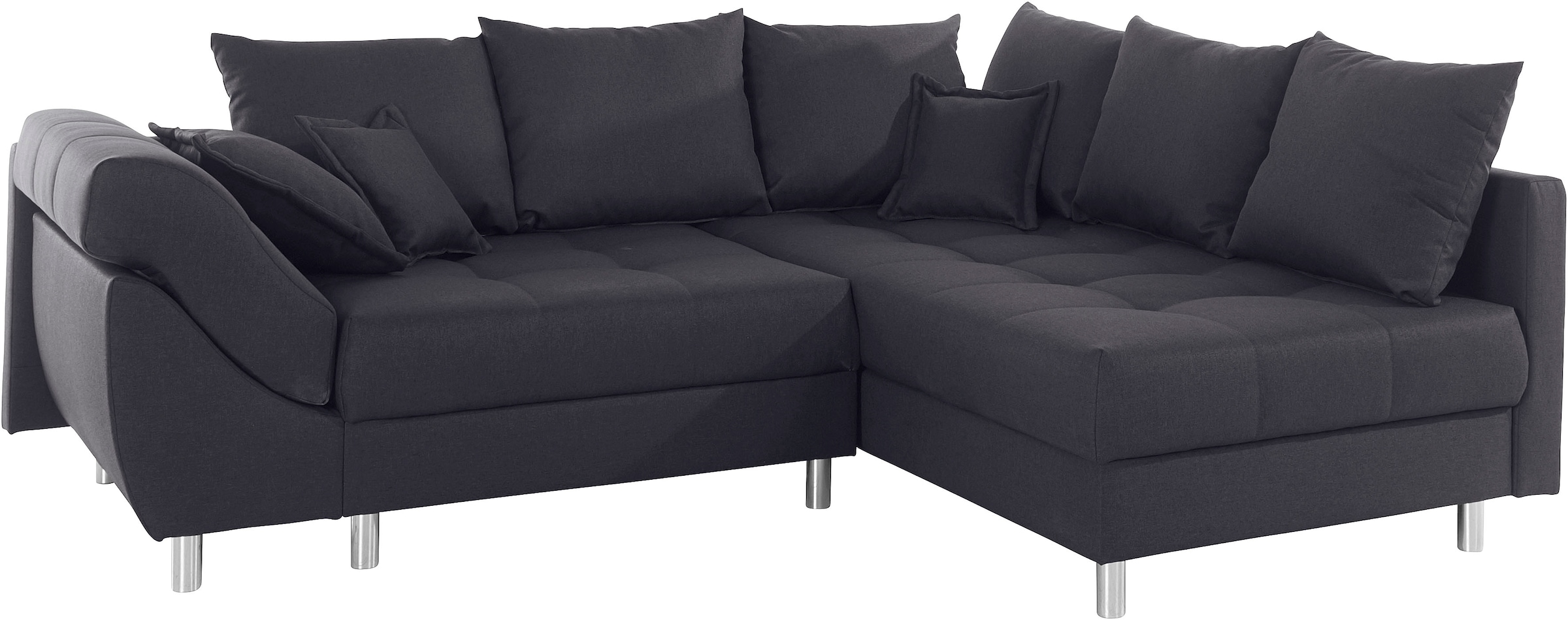COLLECTION AB Ecksofa Joseli,  mit Zier- und Rückenkissen, komfortable Schanzen-Armlehne