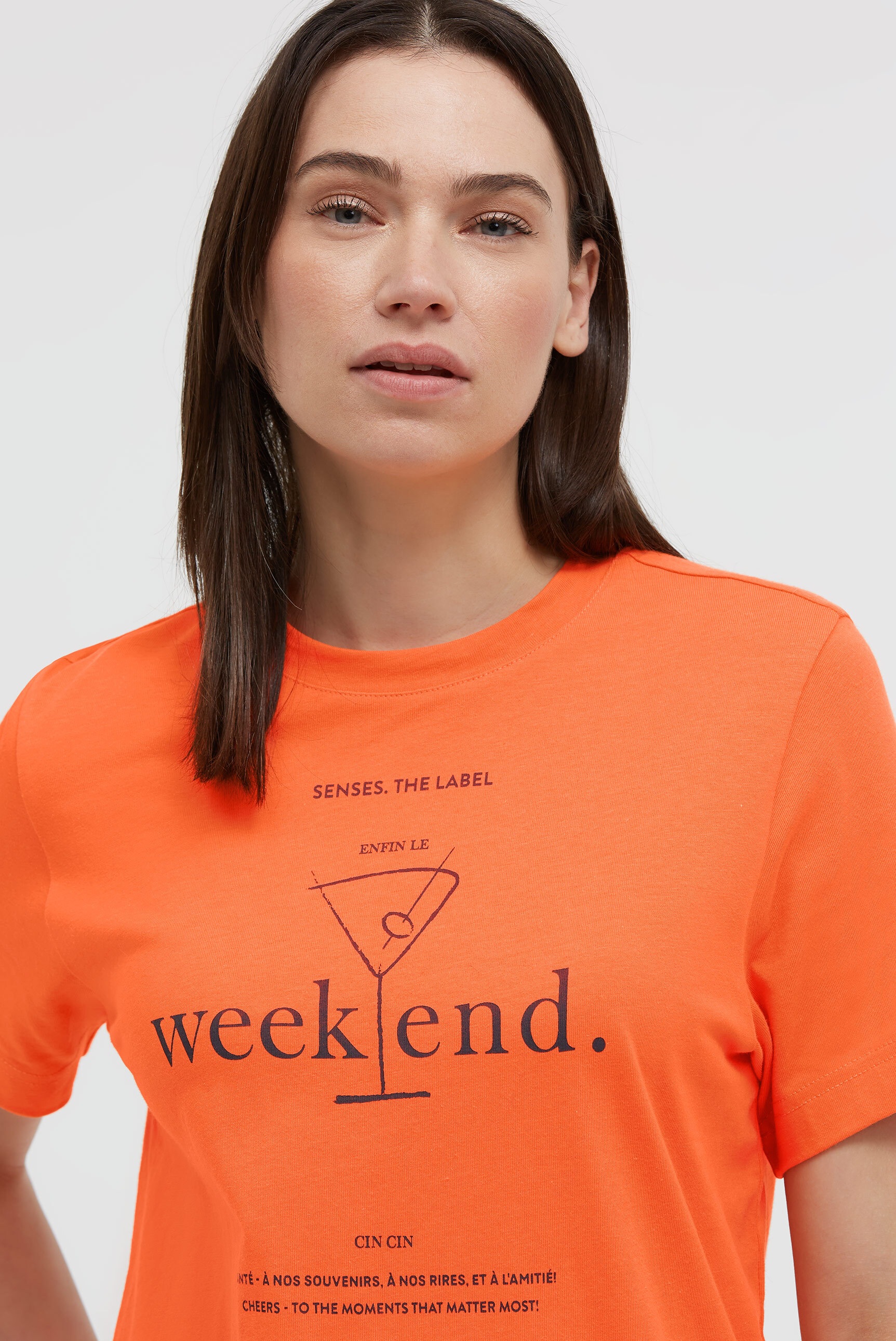 SENSES.THE LABEL Rundhalsshirt aus Baumwolle