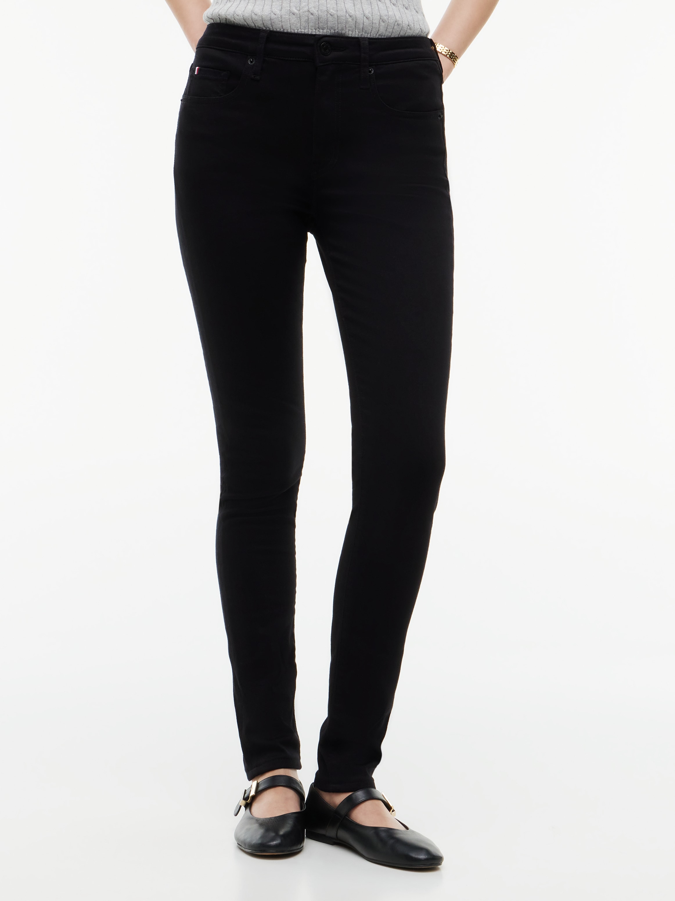 Tommy Hilfiger Skinny-fit-Jeans "COMO MID RISE SKINNY STAY BLACK" Baumwollmischung, regular waist
