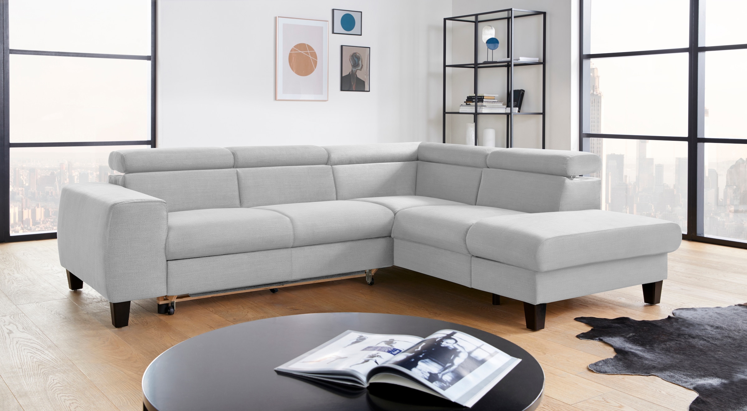 COTTA Ecksofa "Morven L-Form" wahlweise mit Bettfunktion, Bettkasten & Wire günstig online kaufen