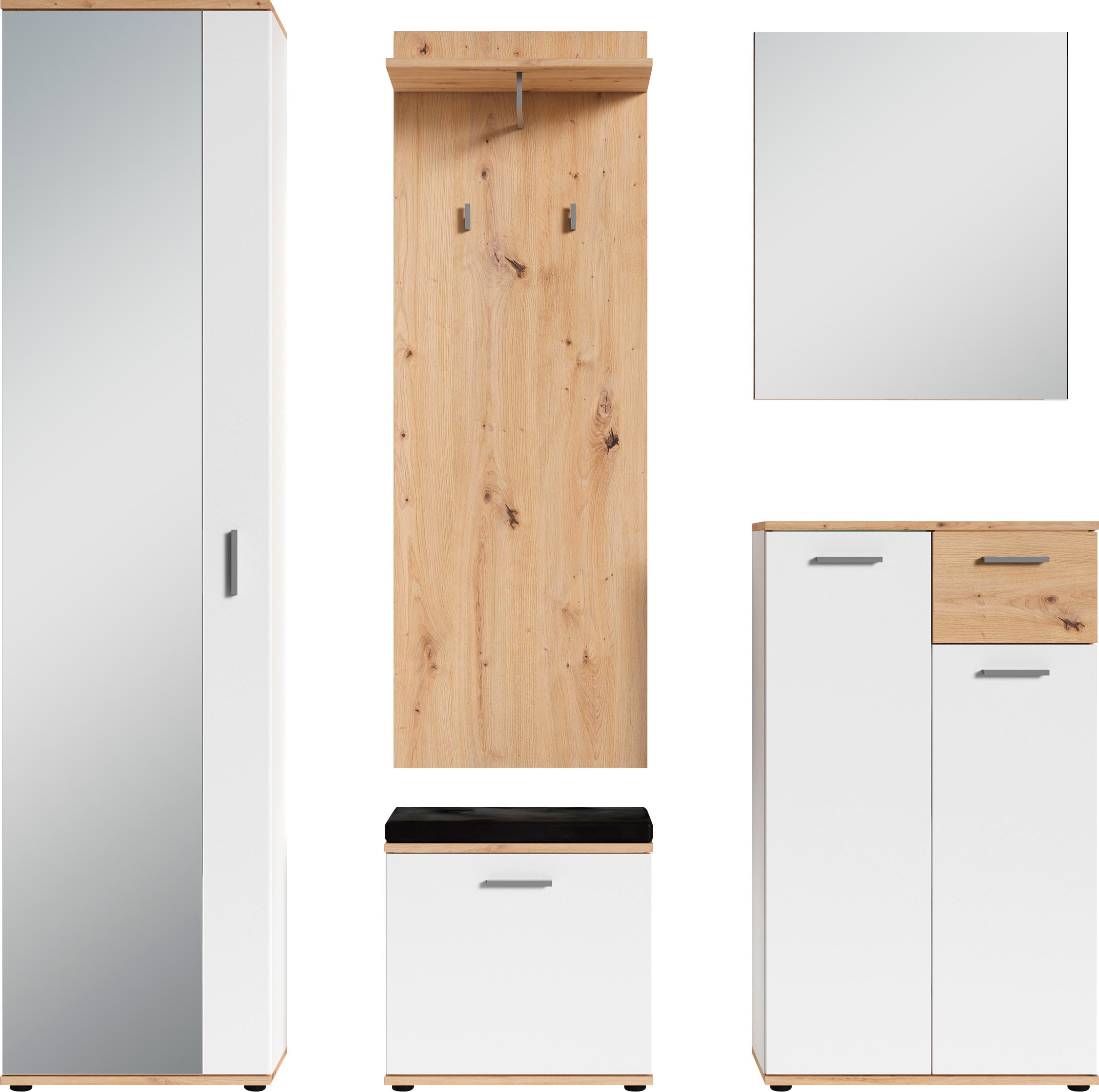 byLIVING Garderoben-Set "Jakob" 5 Stk. tlg. günstig online kaufen