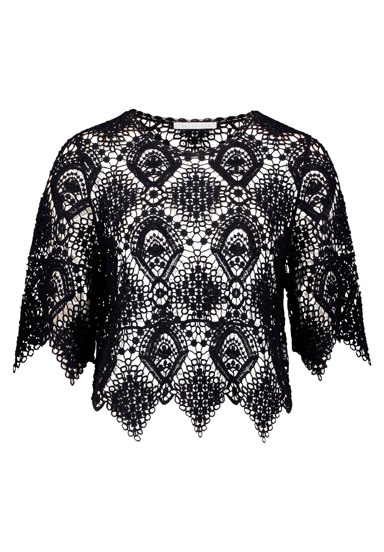 Betty&Co Kurzarmshirt »Damen mit Lochmuster« 1 tlg.