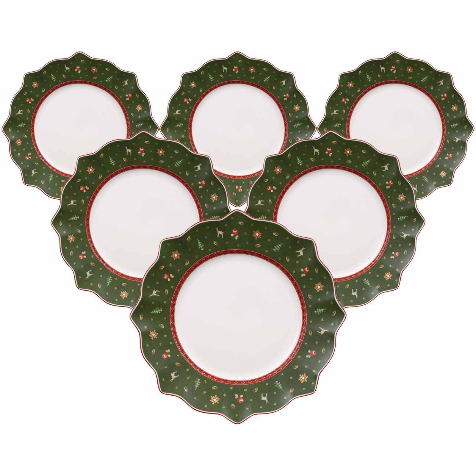 Villeroy & Boch Speiseteller "Speiseteller Toys Delight ø 28,4 cm 6er Set grün"