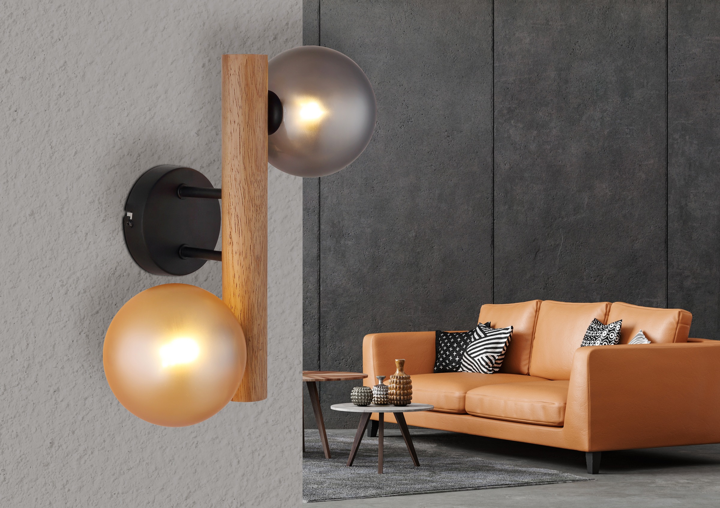GLOBO LIGHTING Wandleuchte »RIHA« G9 1 Stk. Wandlampe Wand Wohnzimmer Flur Wandbeleuchtung
