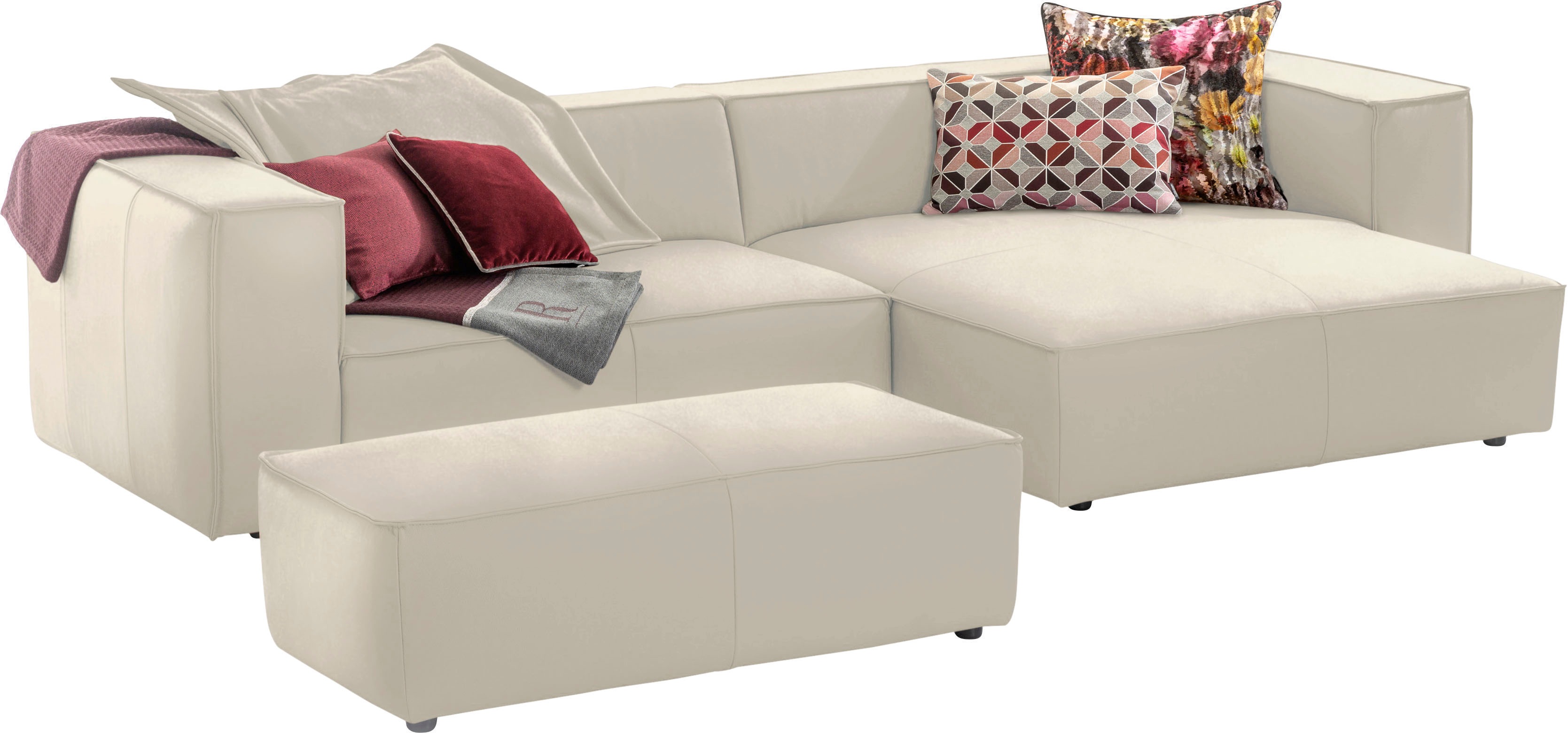 Thumbnail - W.SCHILLIG Ecksofa "around-the-block, modern und elegant, bequem, L-Form" mit eleganter Biese, mit Federkern