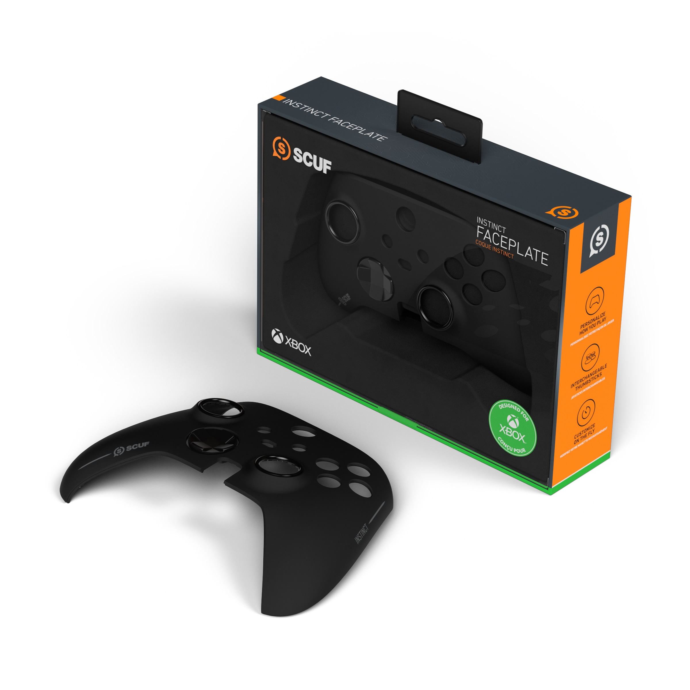 SCUF Gaming Zubehor für Xbox Contoller »Instinct Faceplate Kit - Black FP,Black Ring, Black Hybrid D-Pad«