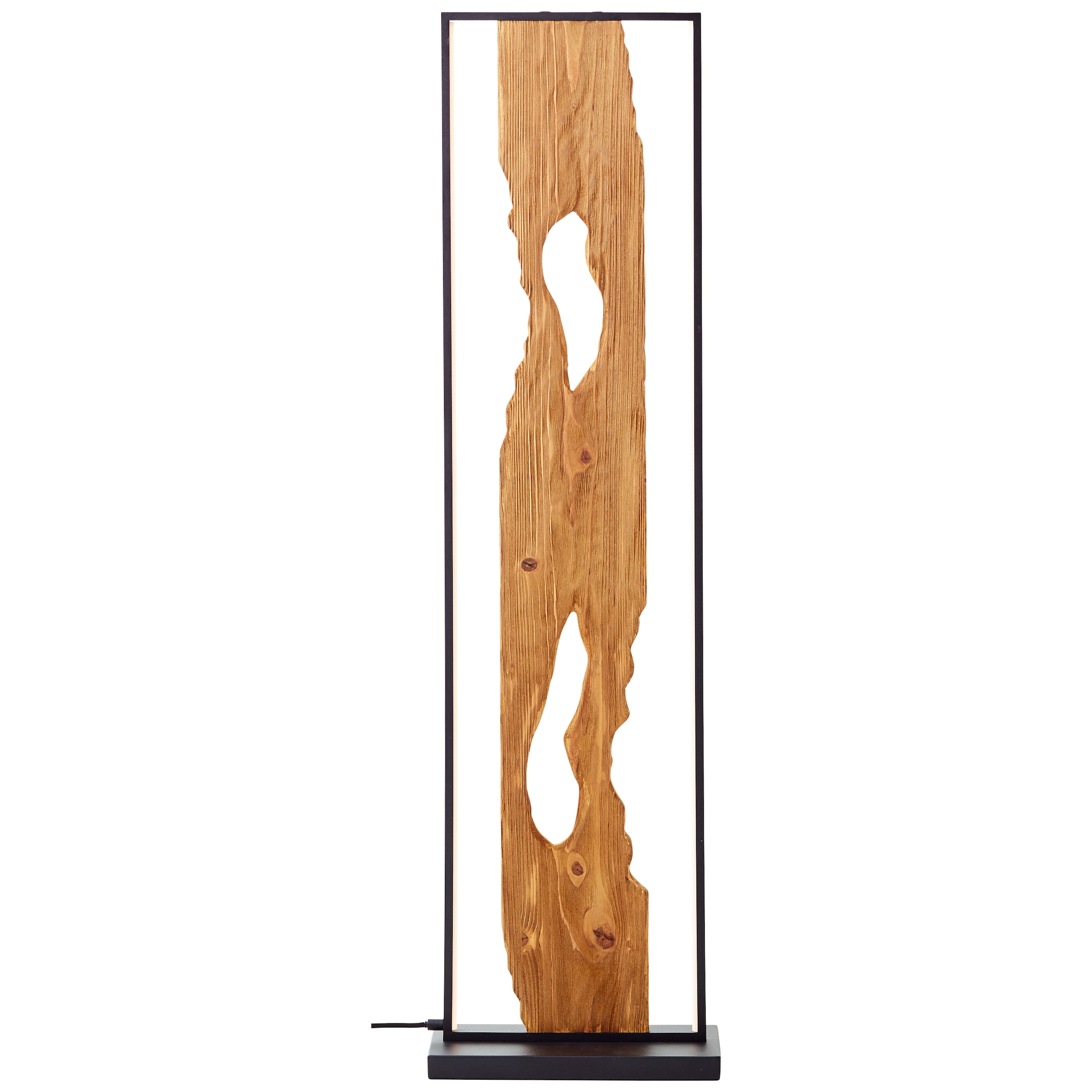 Brilliant LED Stehlampe »Chaumont«, Höhe 120 cm, 2300 lm, Aluminium/Metall/Holz, schwarz/holz