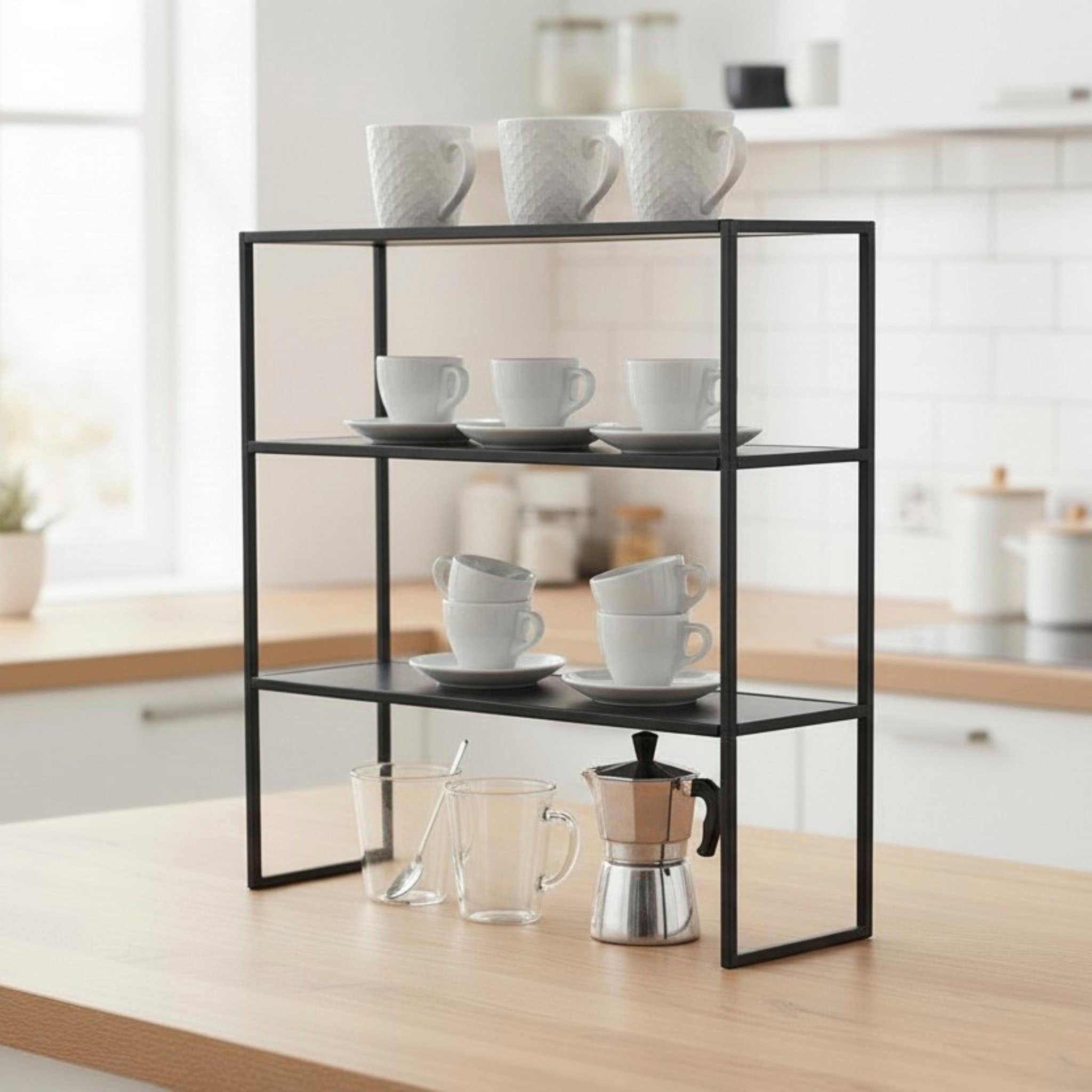 HAKU Wandregal »Hängeregal, Wandboard« rechteckig - aus Metall Schwarz - B/T/H 50/20/58 cm