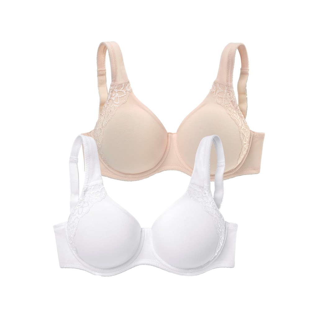 petite fleur Minimizer-BH, (Packung, 2 Stück), mit Bügel, mit doppellagigen Cups und breiteren Trägern