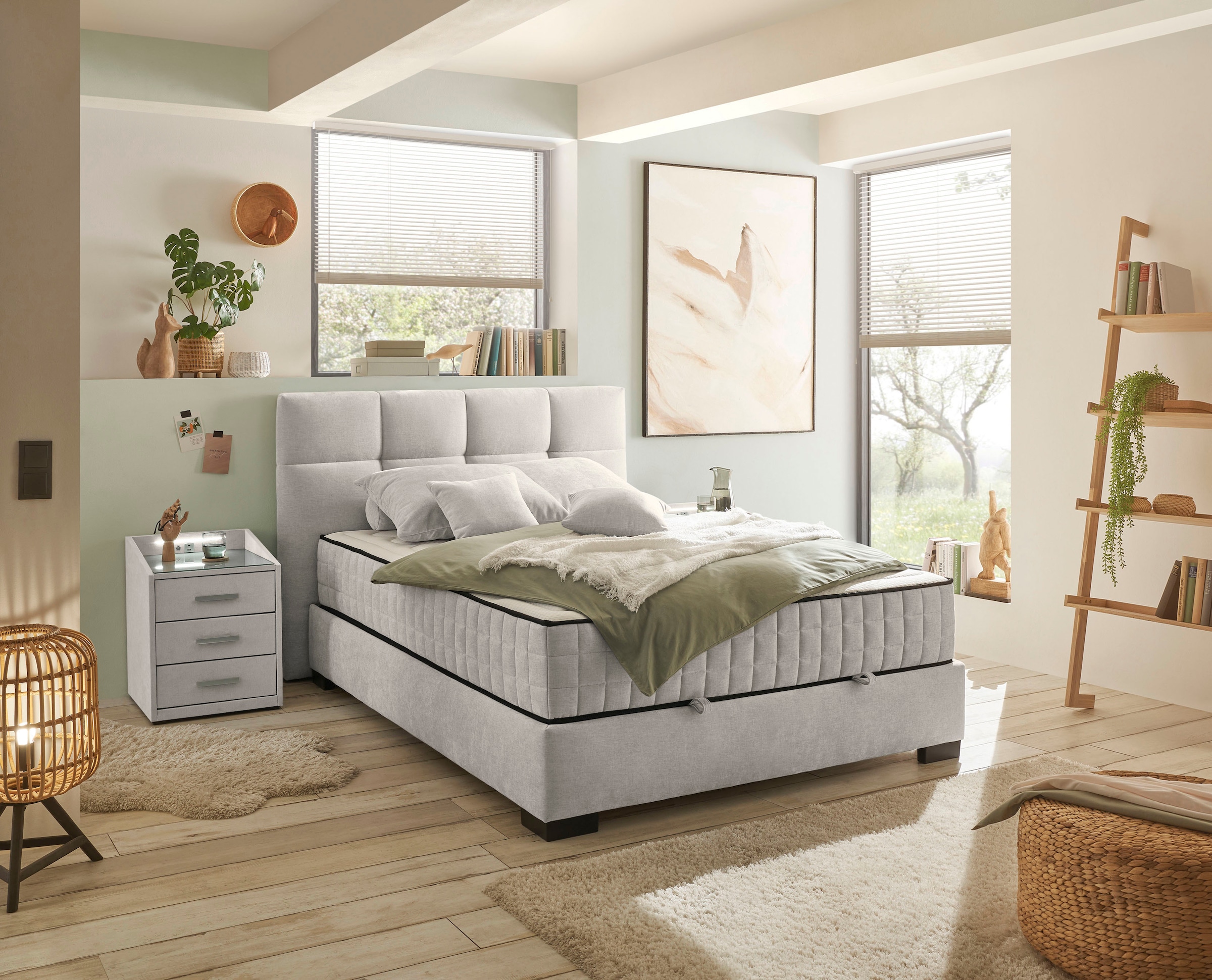 ED EXCITING DESIGN Boxbett »Nagol«, mit Bettkasten, mit Wendematratze, erhältlich in verschiedenen Breiten