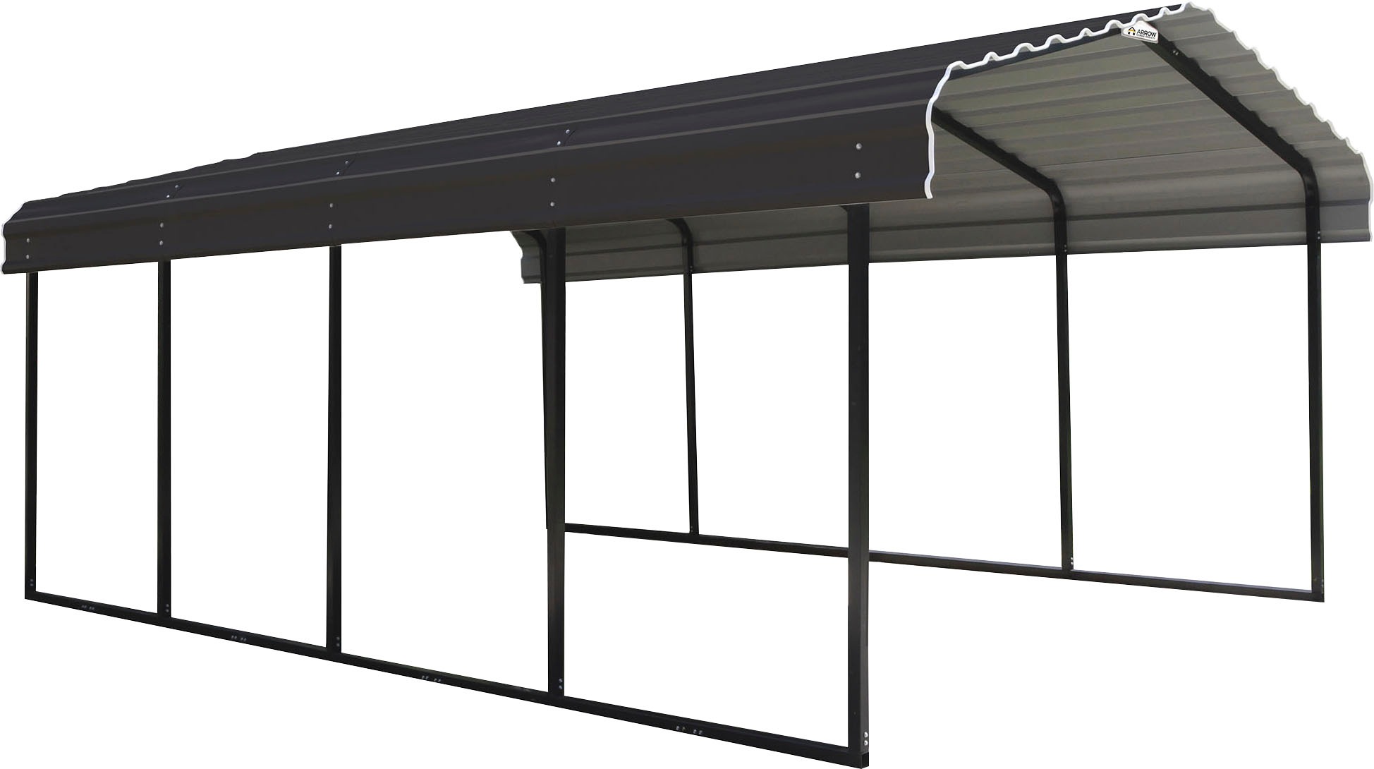 »Rom«, Grau, 370 verzinktem kaufen aus Einzelcarport | Stahl cm, BAUR ShelterLogic Stahl, online