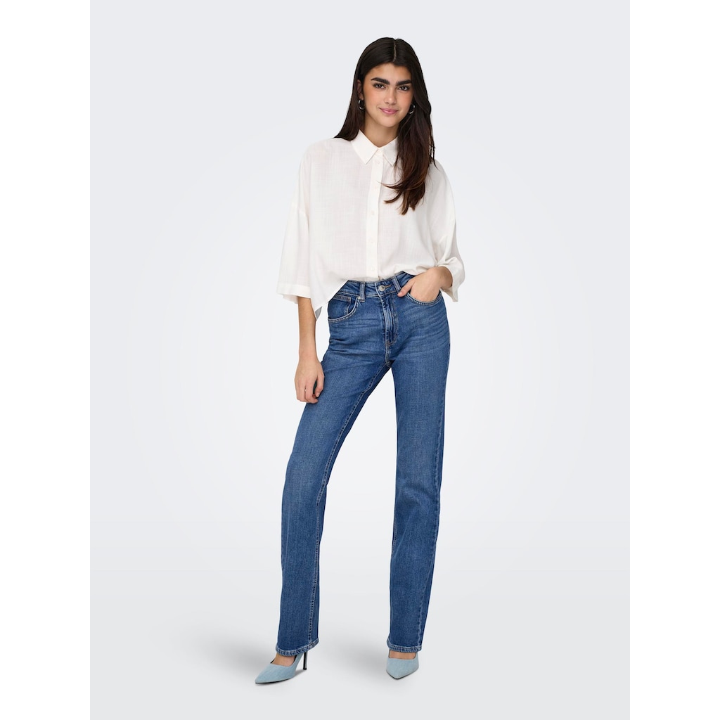 ONLY Bootcut-Jeans »ONLEVERLY MW SWEET FLARED DNM CRO187«, (Flared Jeans, Schlagjeans, ausgestellte Beinform, normale Leibhöhe)