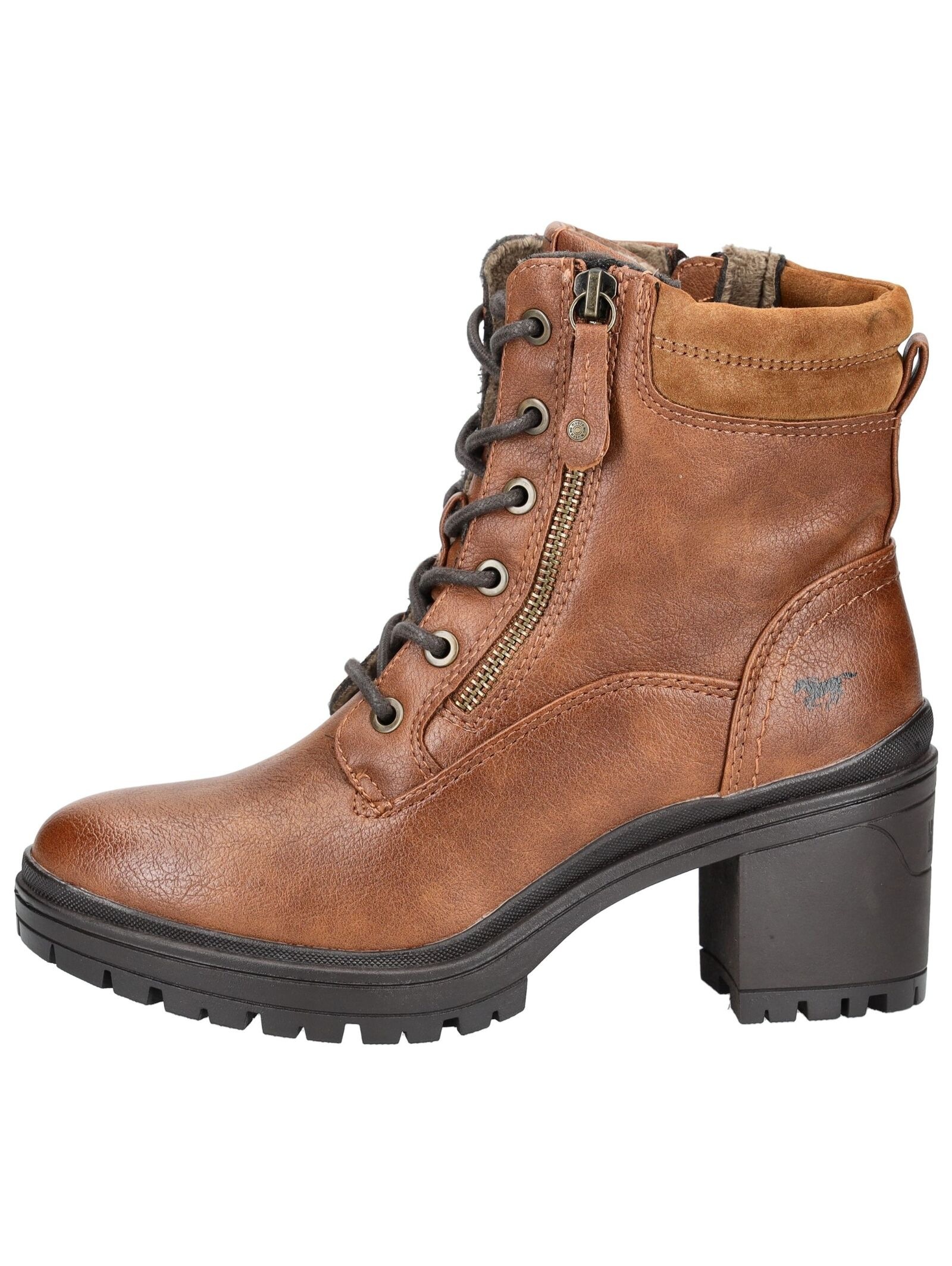 Mustang Shoes Schnürstiefelette "Mustang Shoes Stiefelette Lederimitat" günstig online kaufen