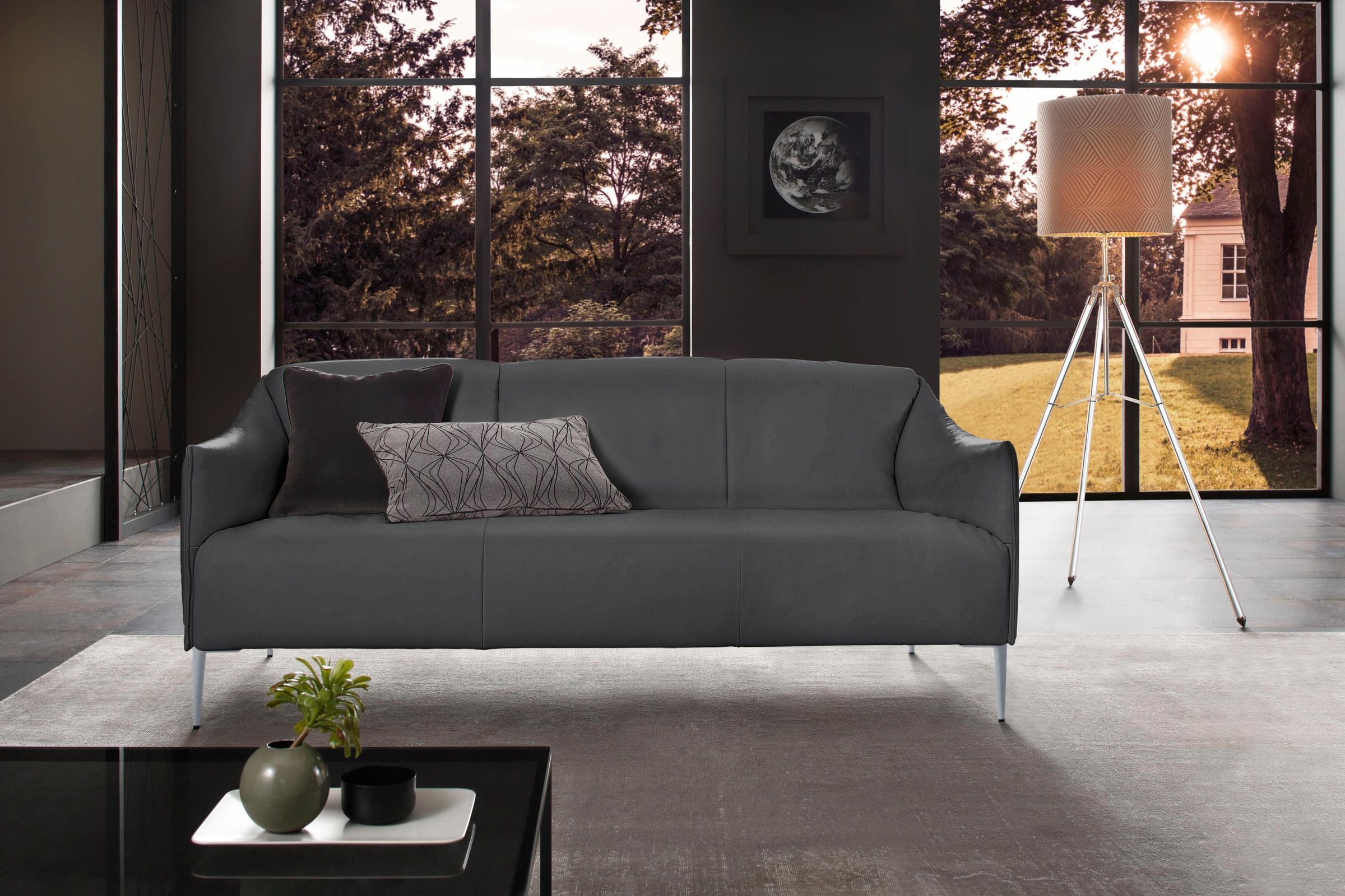 W.SCHILLIG 2,5-Sitzer »sally«, mit Metallfüßen in Silber matt, Breite 194 cm