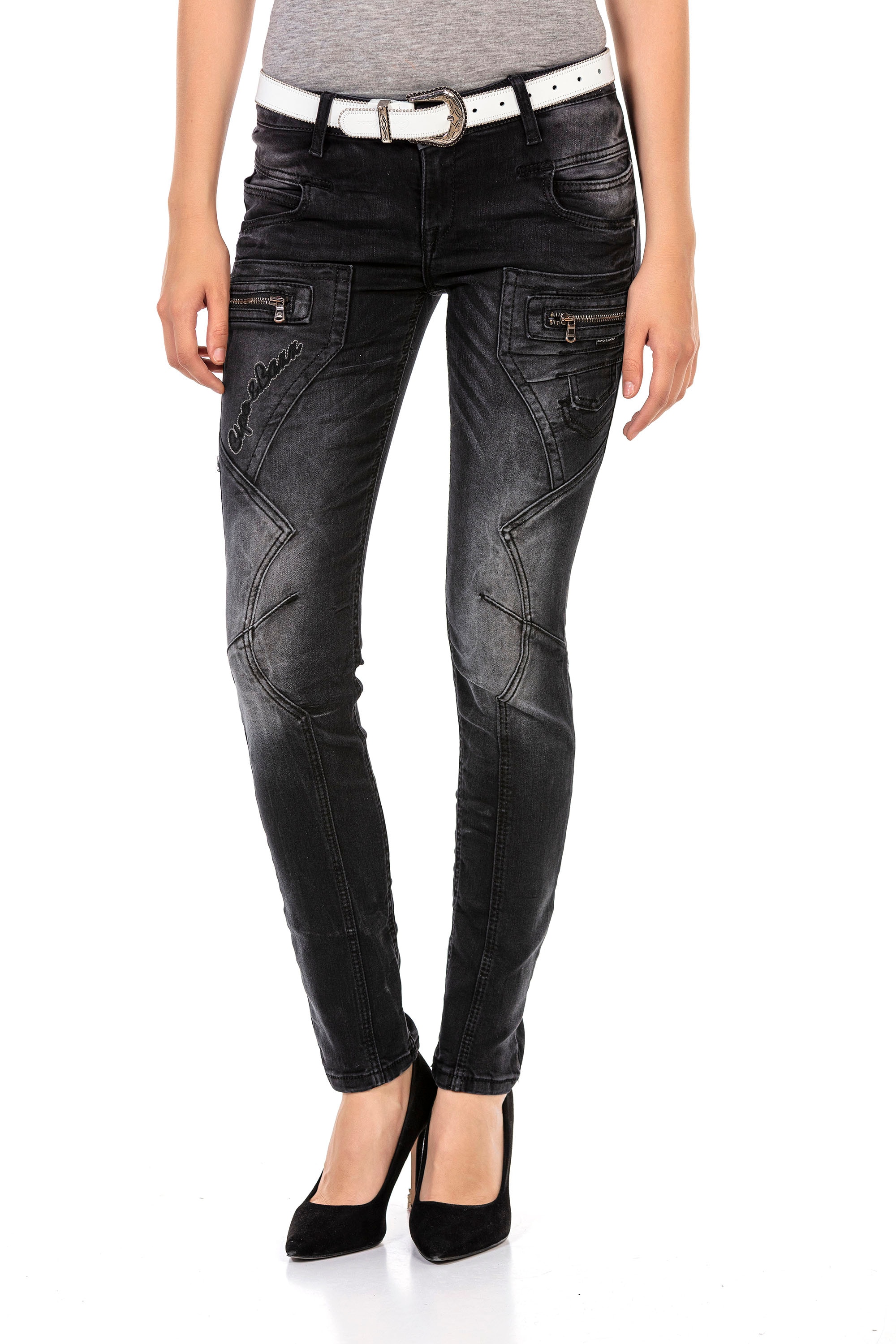 Slim-fit-Jeans »WD437«, mit trendigen Ziernähten